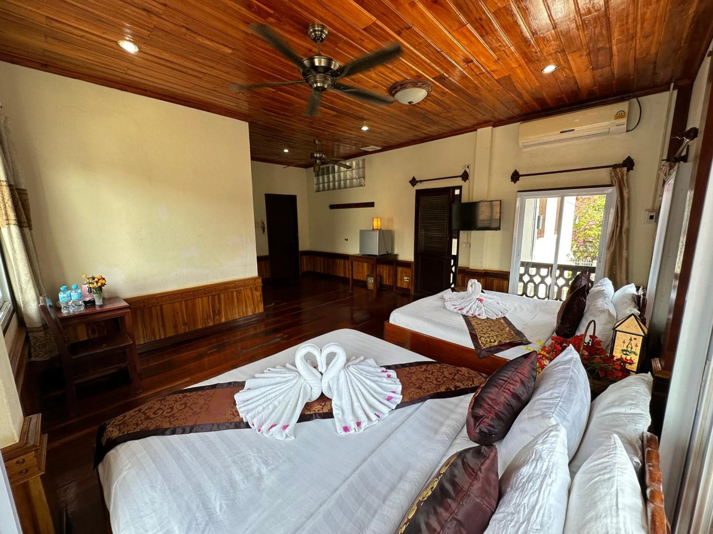 Bed in Villa Thida Mekong Riverside