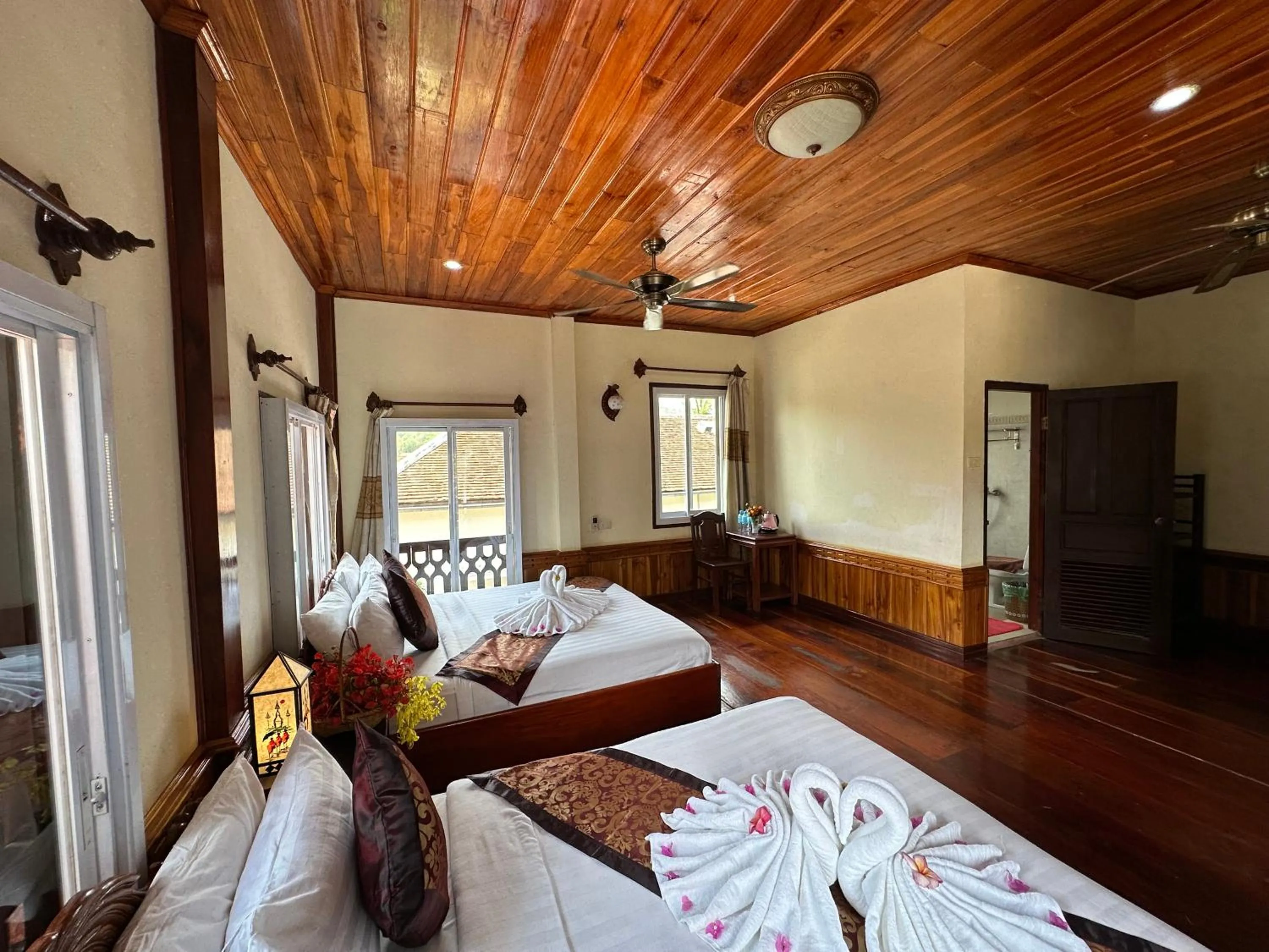 Bed in Villa Thida Mekong Riverside