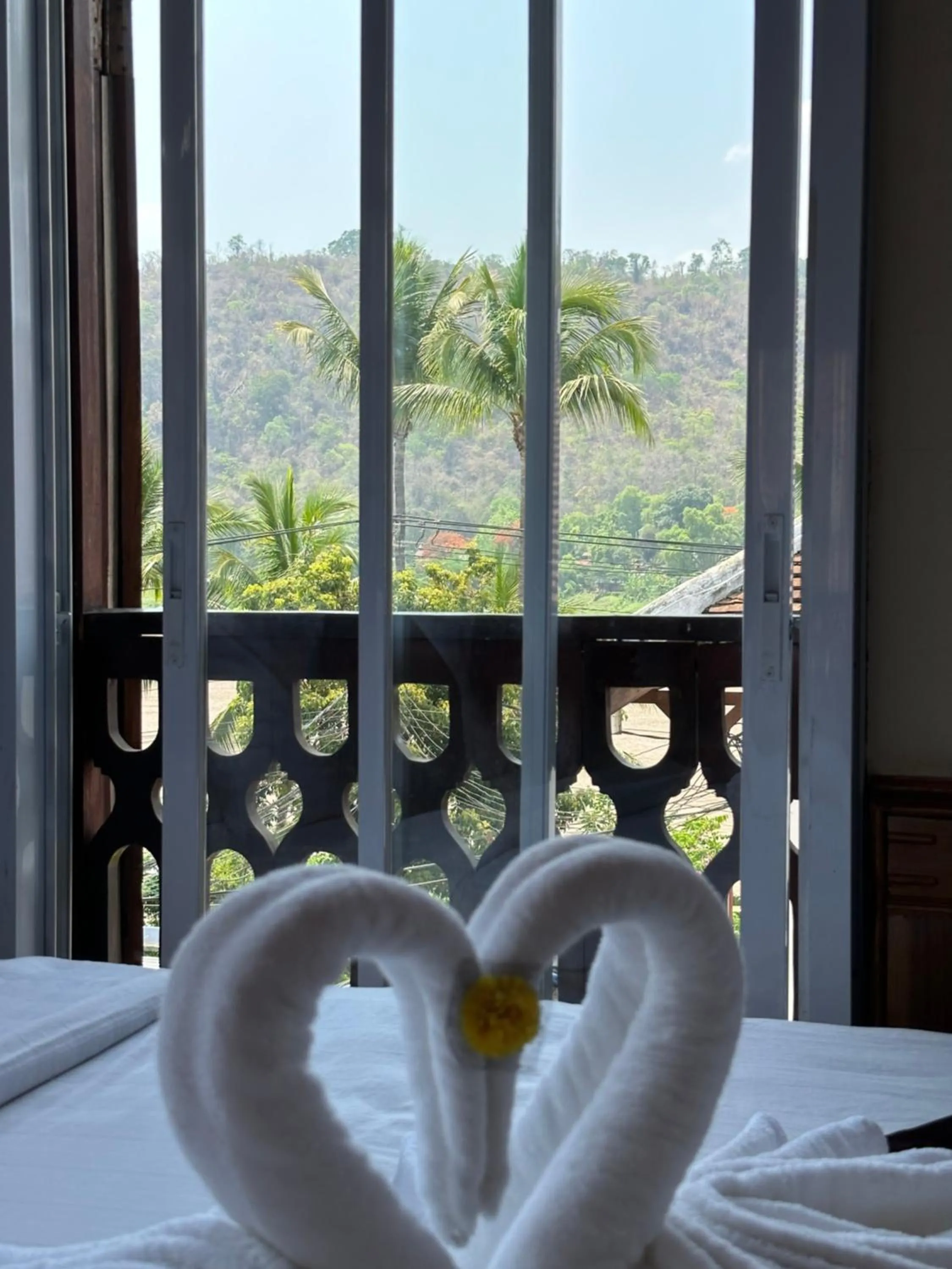 Natural landscape, Bed in Villa Thida Mekong Riverside