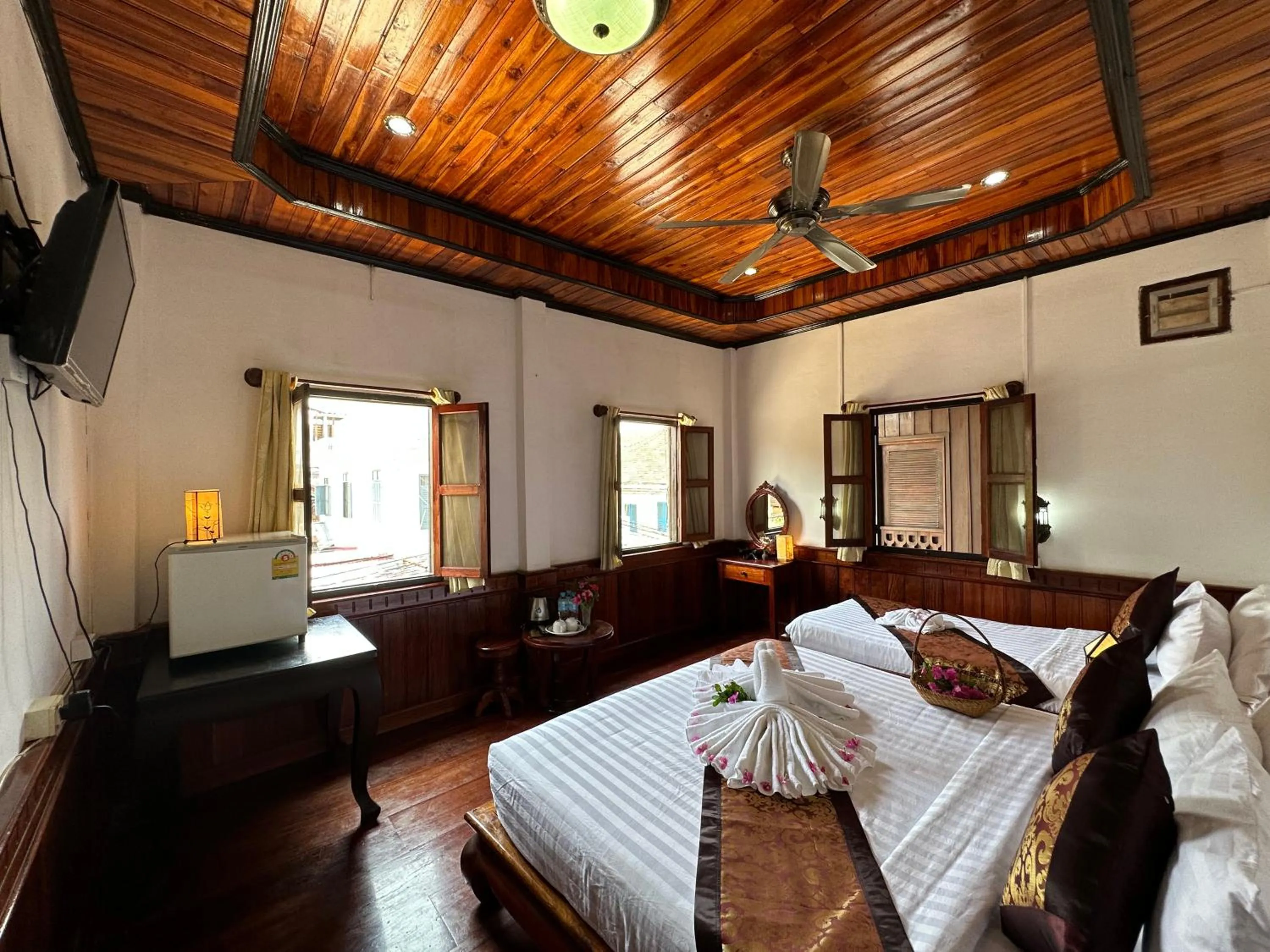 Living room, Bed in Villa Thida Mekong Riverside