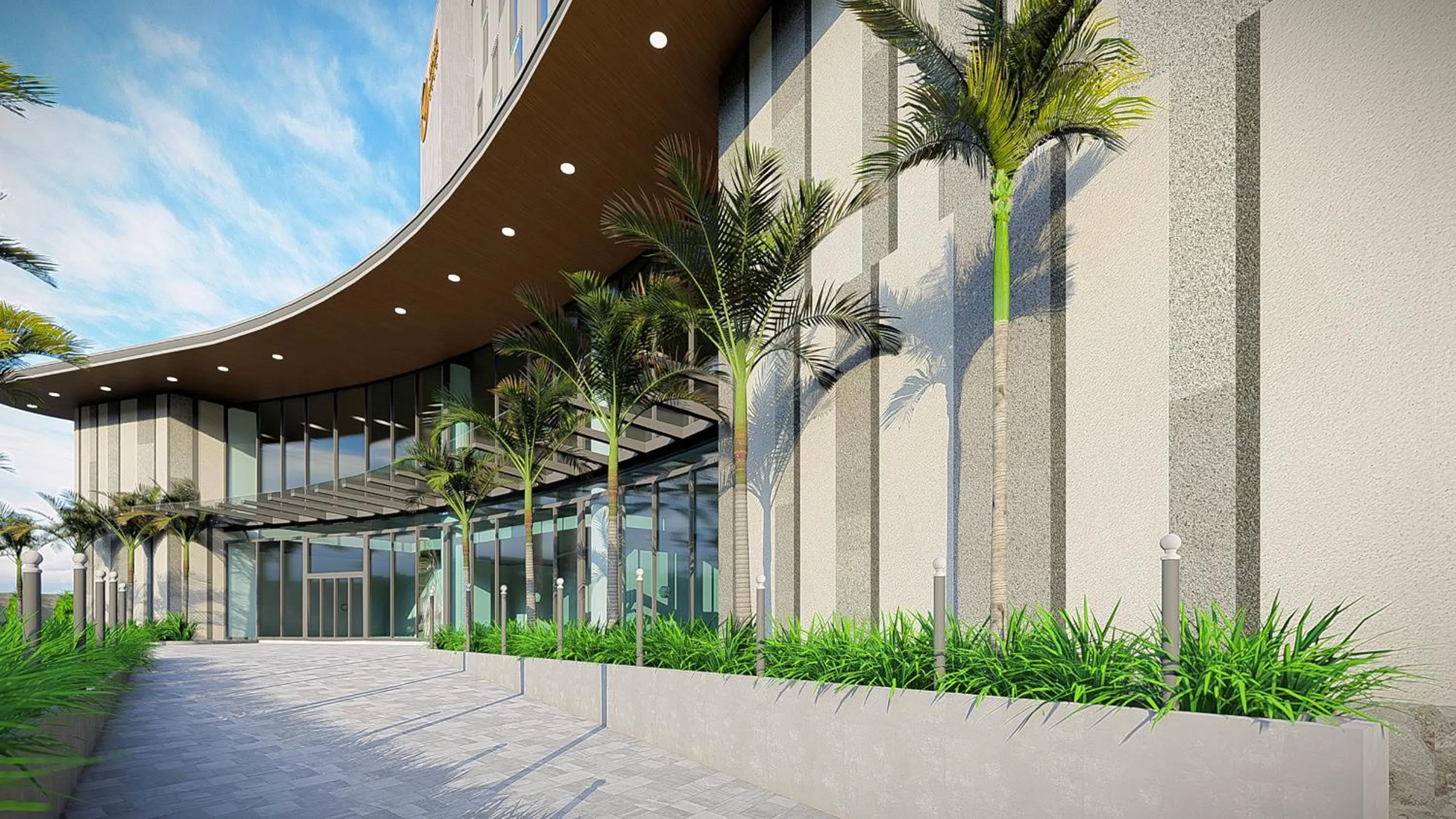 Facade/entrance in Seabird Hotel Thien Cam