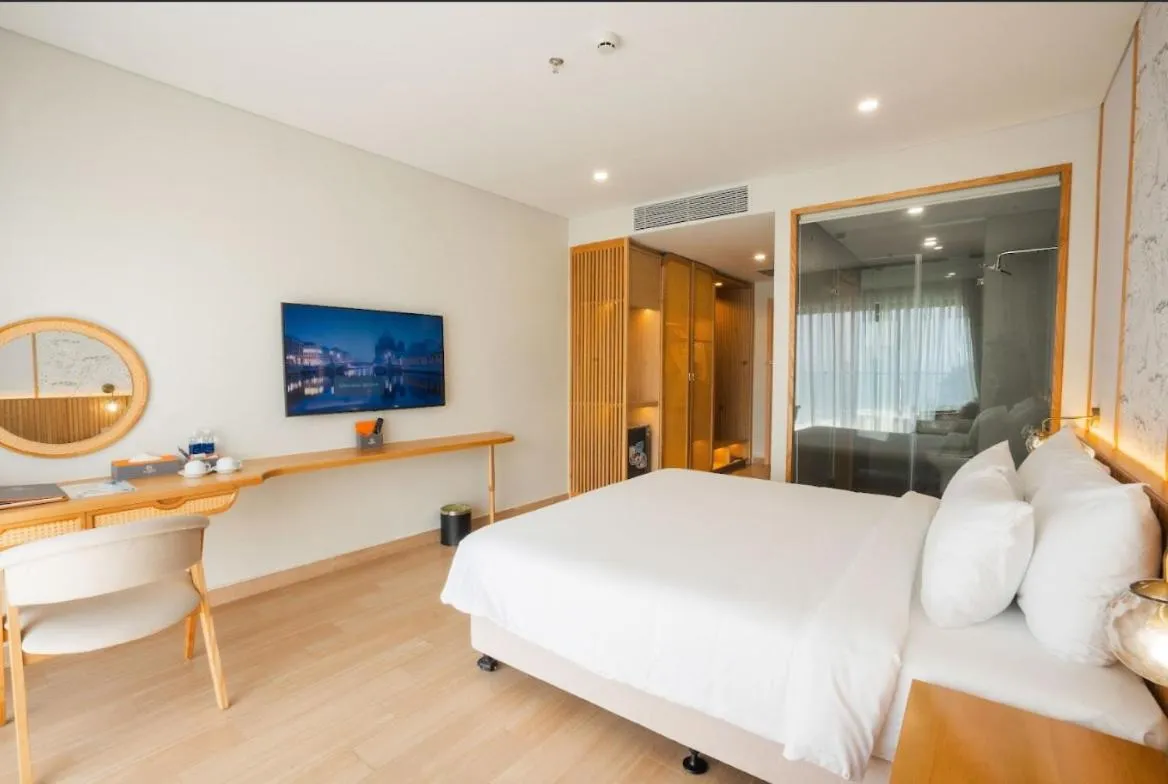 Bed in Seabird Hotel Thien Cam