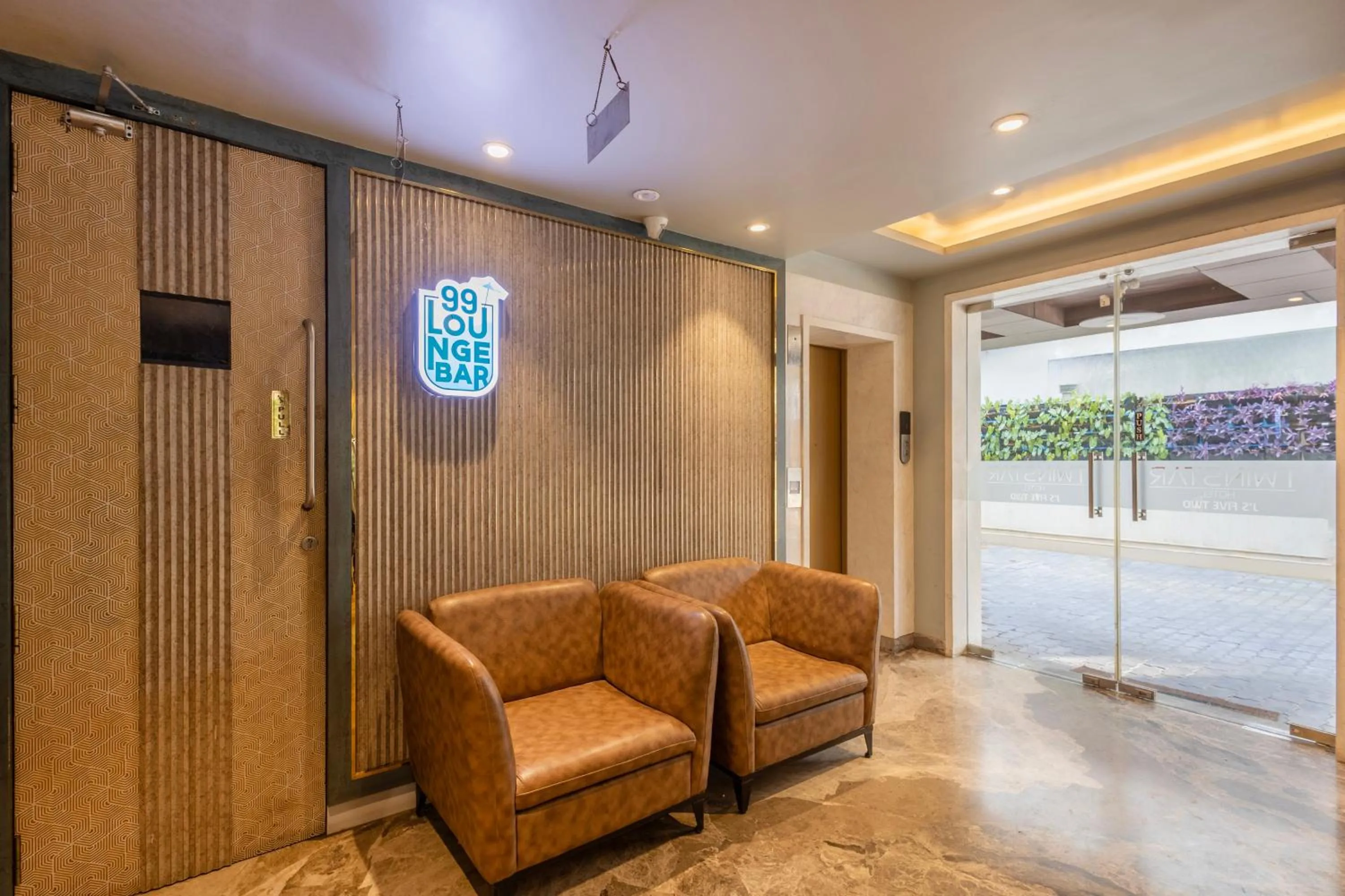 Seating area in Treebo Premium Twin Star