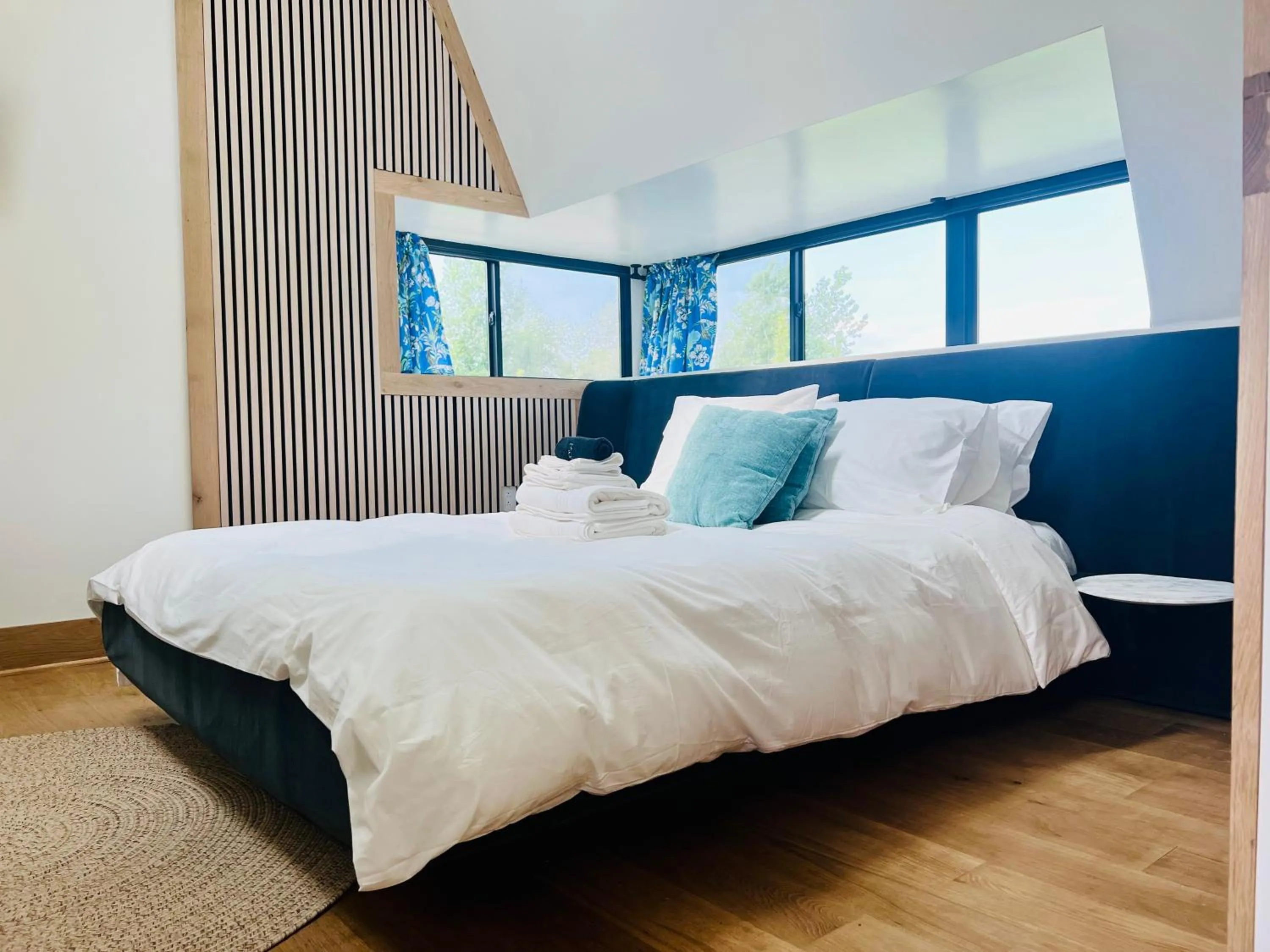 Bed in Finger Lakes Treehouse