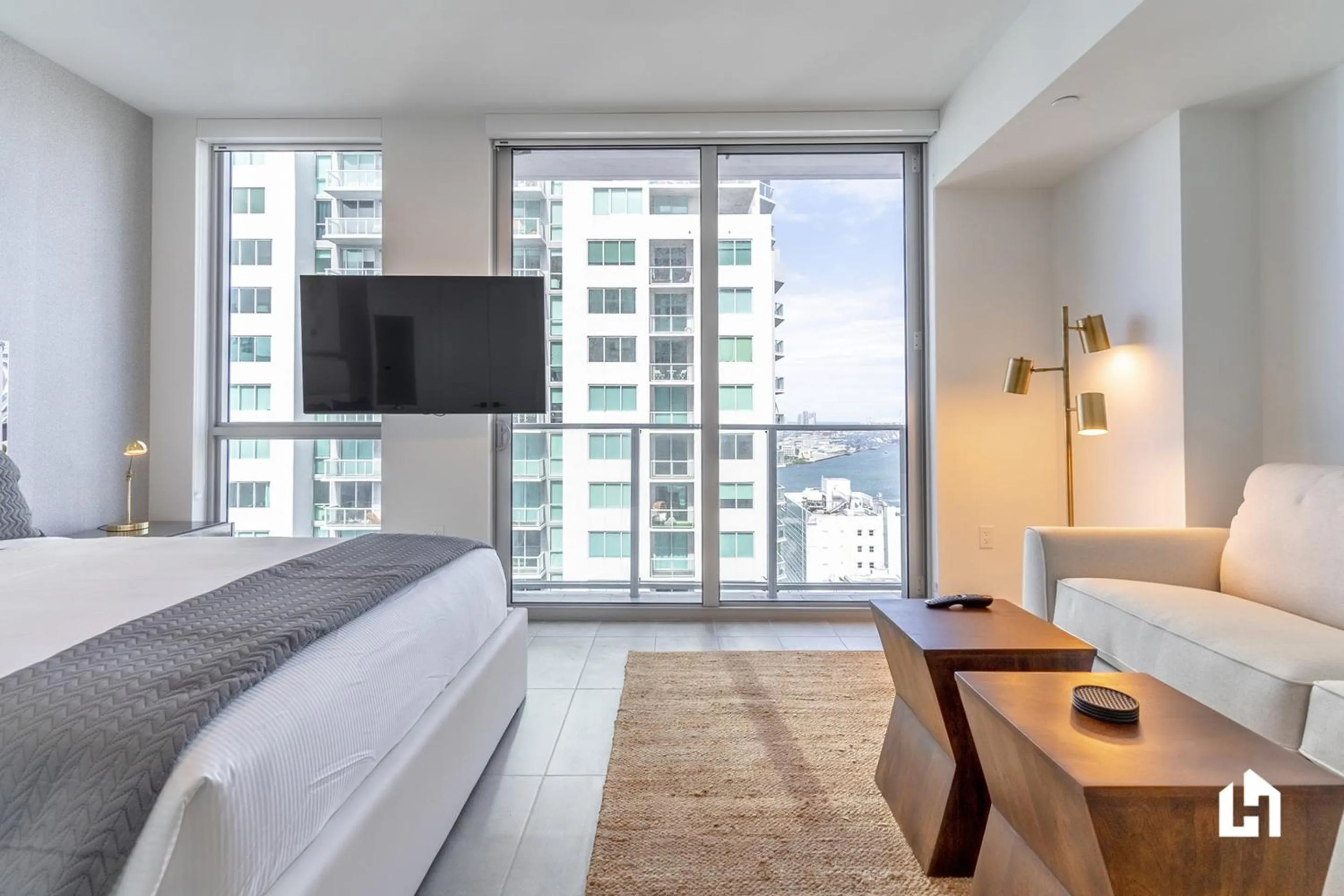 Bedroom, Bed in Downtown Miami Condos by Lua Host