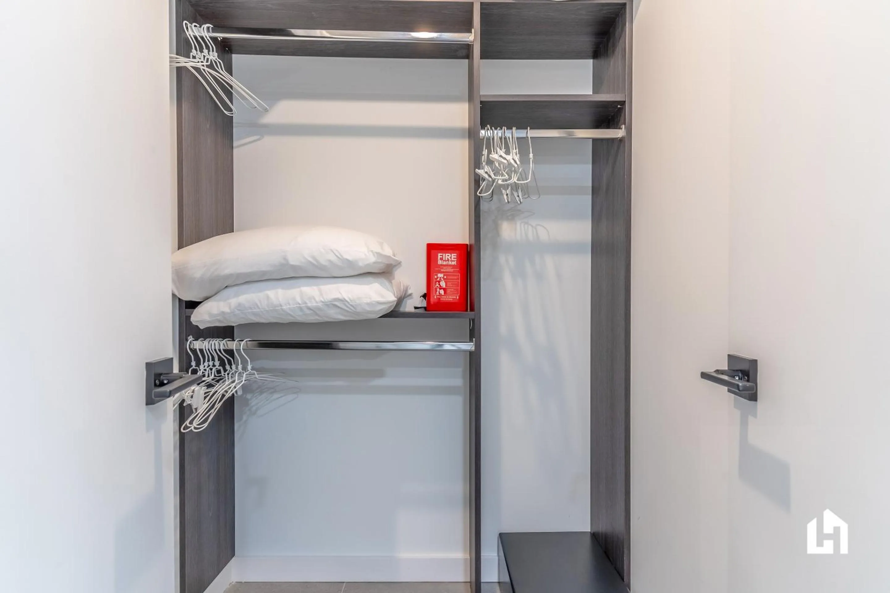 wardrobe, Bed in Downtown Miami Condos by Lua Host