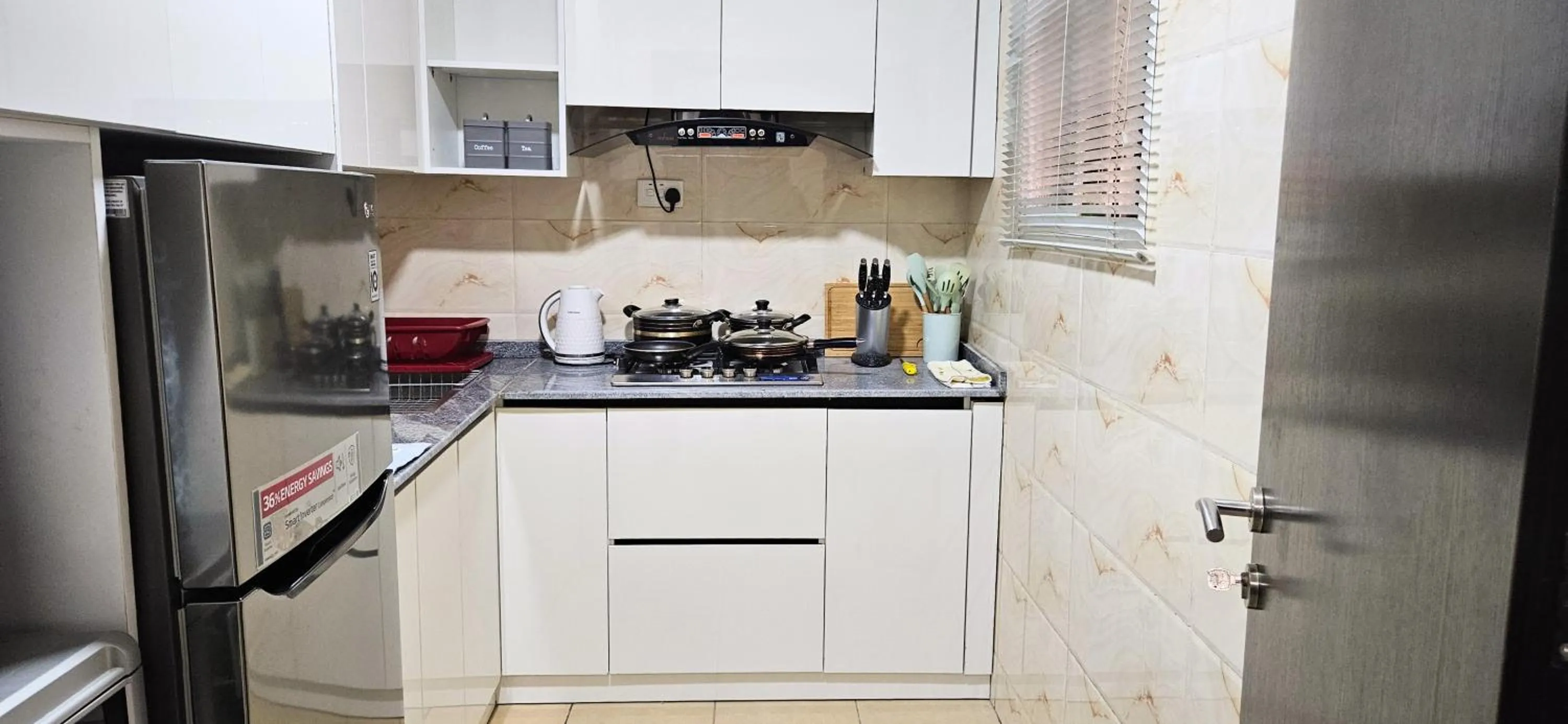 kitchen in The Leneade - City Centre at Wuse 2