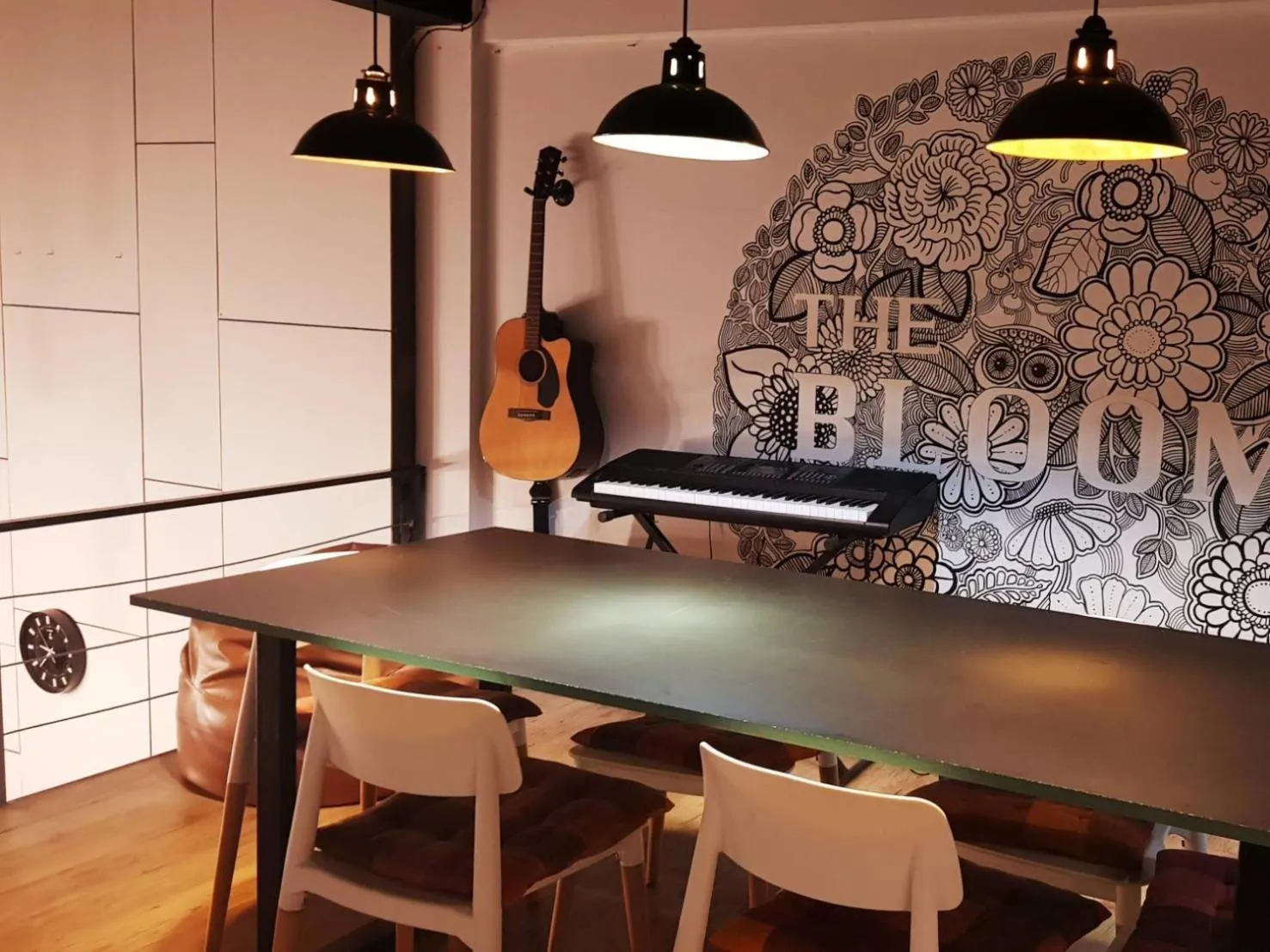 Seating area in BLOOMZ HOSTEL