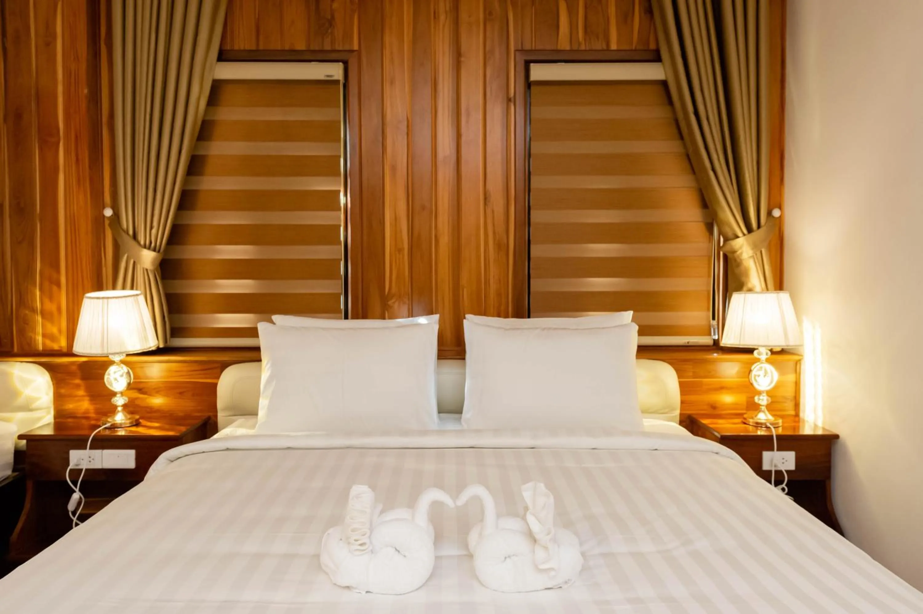 Bed in LuangPrabang Center Hotel