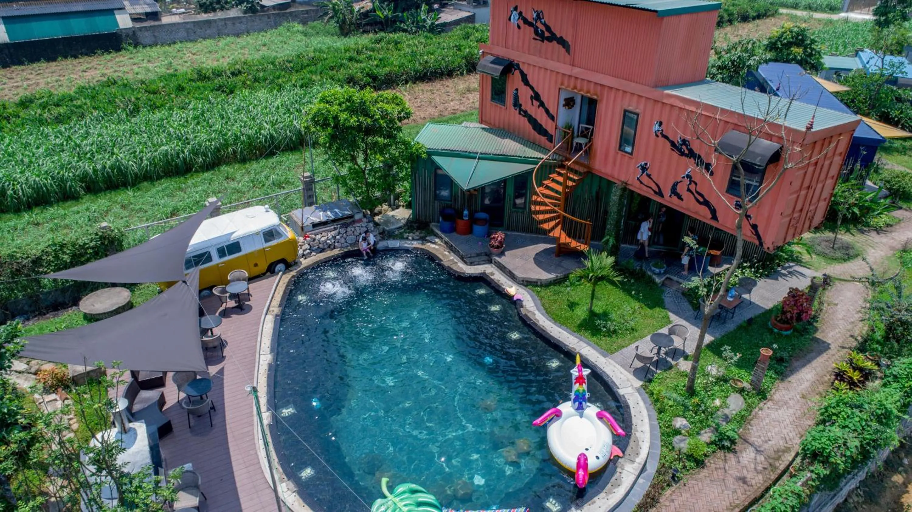 Swimming pool in The Factory Ba Vì