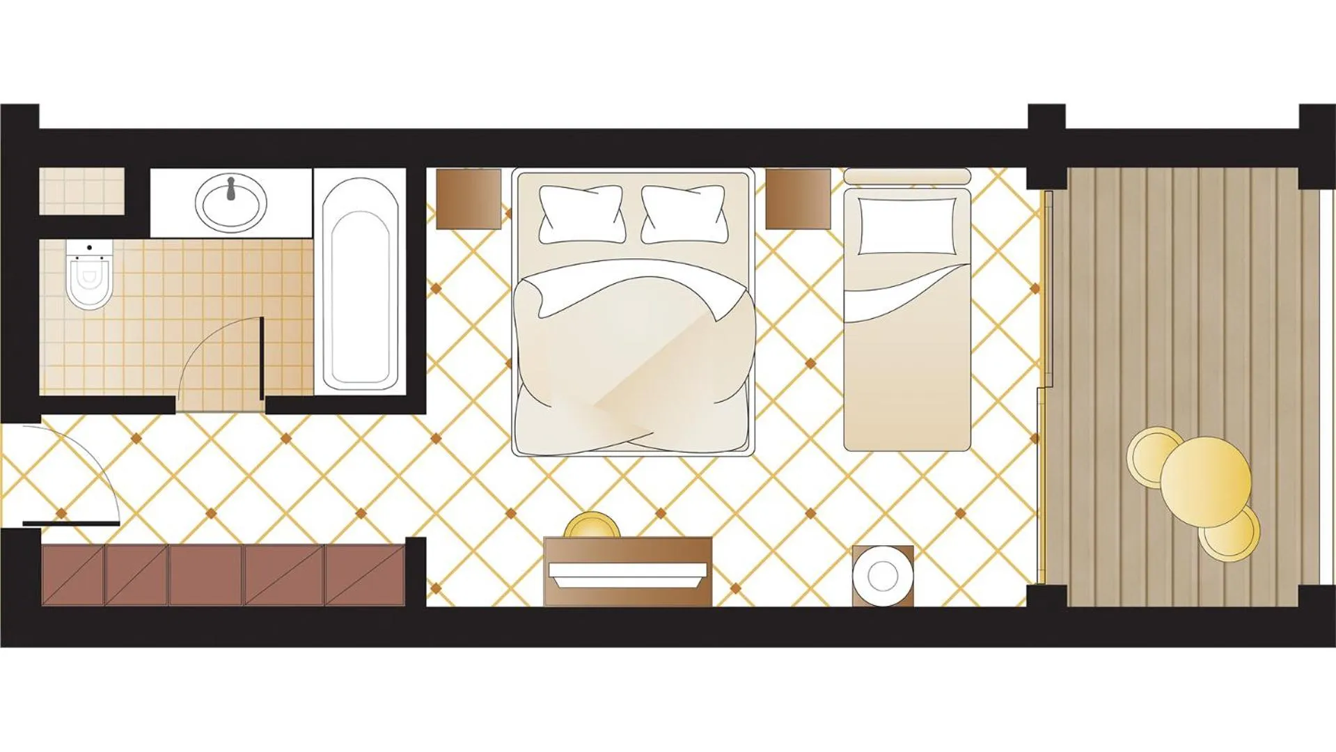Floor plan in Grecotel LUXME Palms at Riviera Olympia & Aqua Park