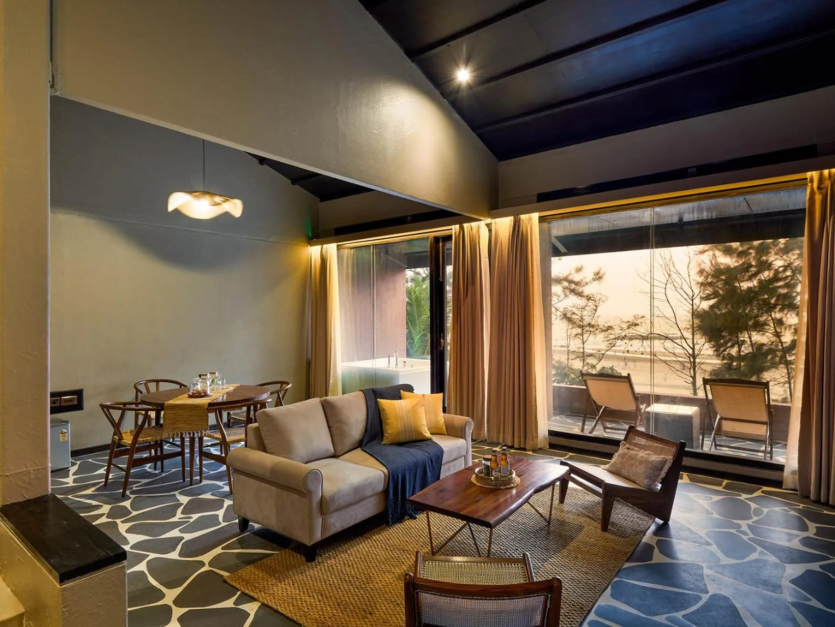 Living room in Red Thread Morjim