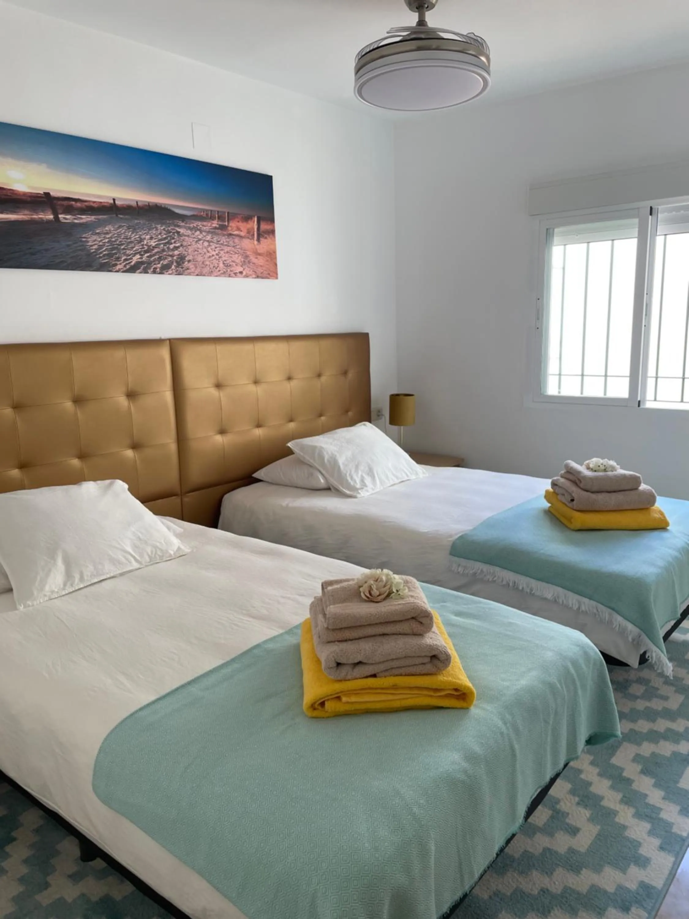 Bed in Sunset apartment, front line Mijas Golf