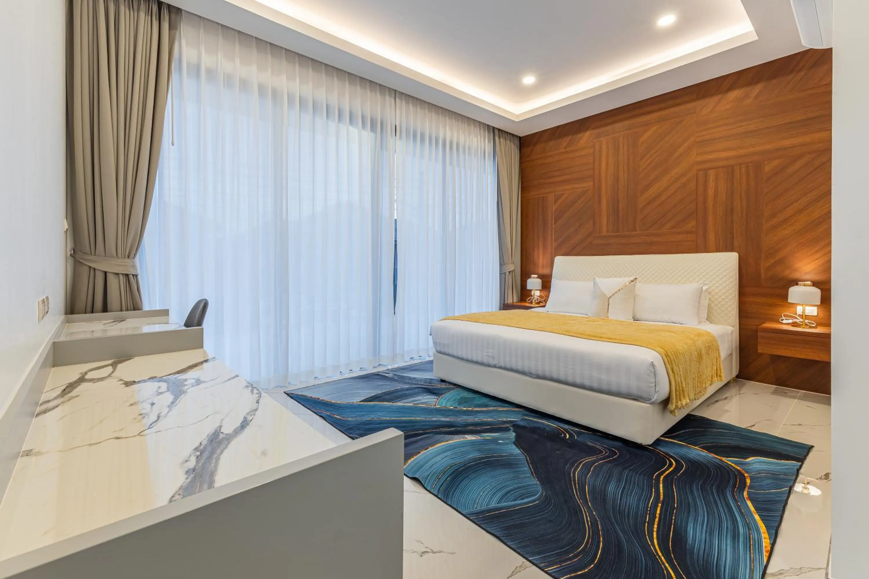 Bed in Southern Peak Pool Villa Huay Yai Pattaya