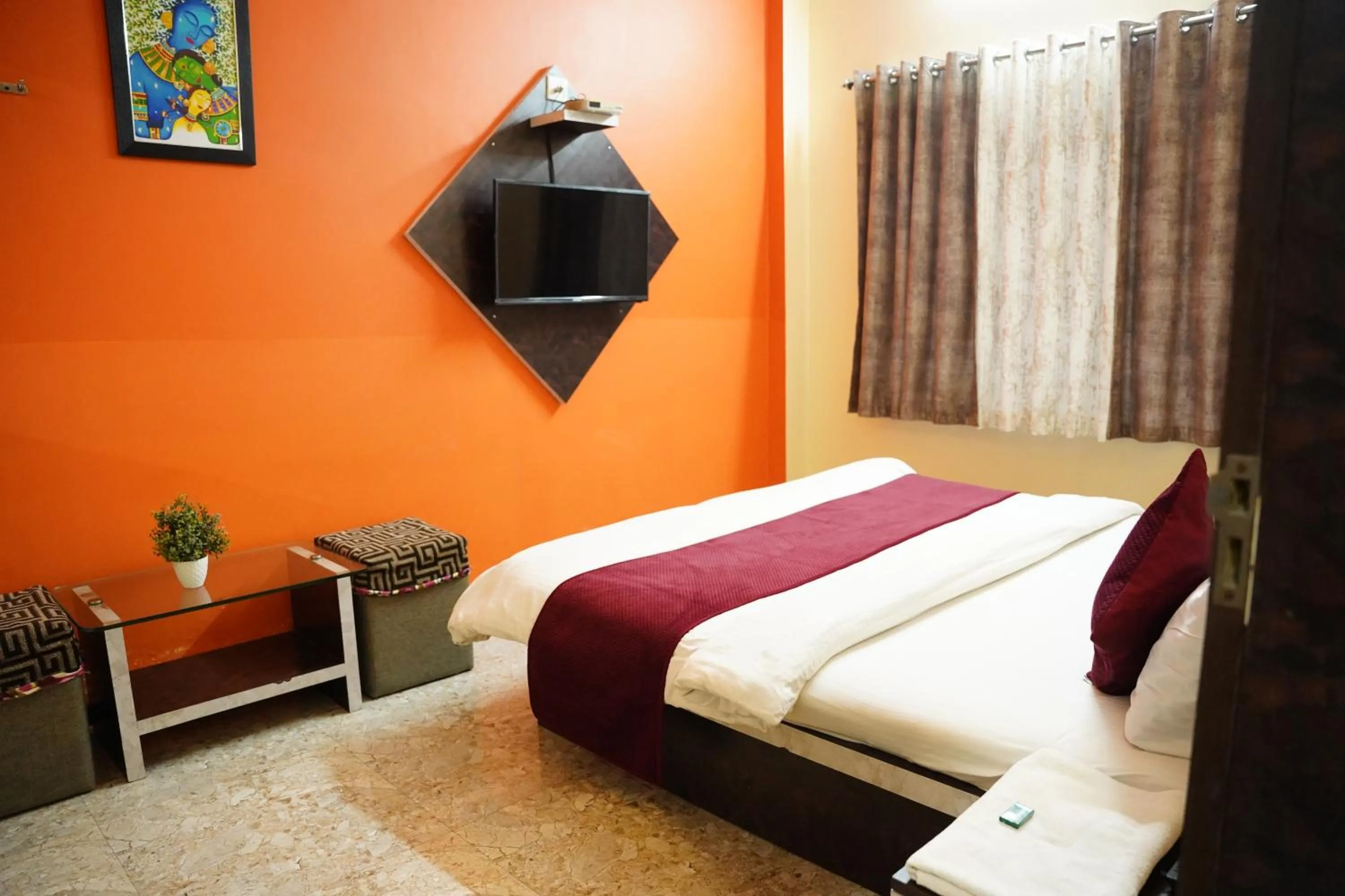 Bed in Hotel Mahishmati Palace