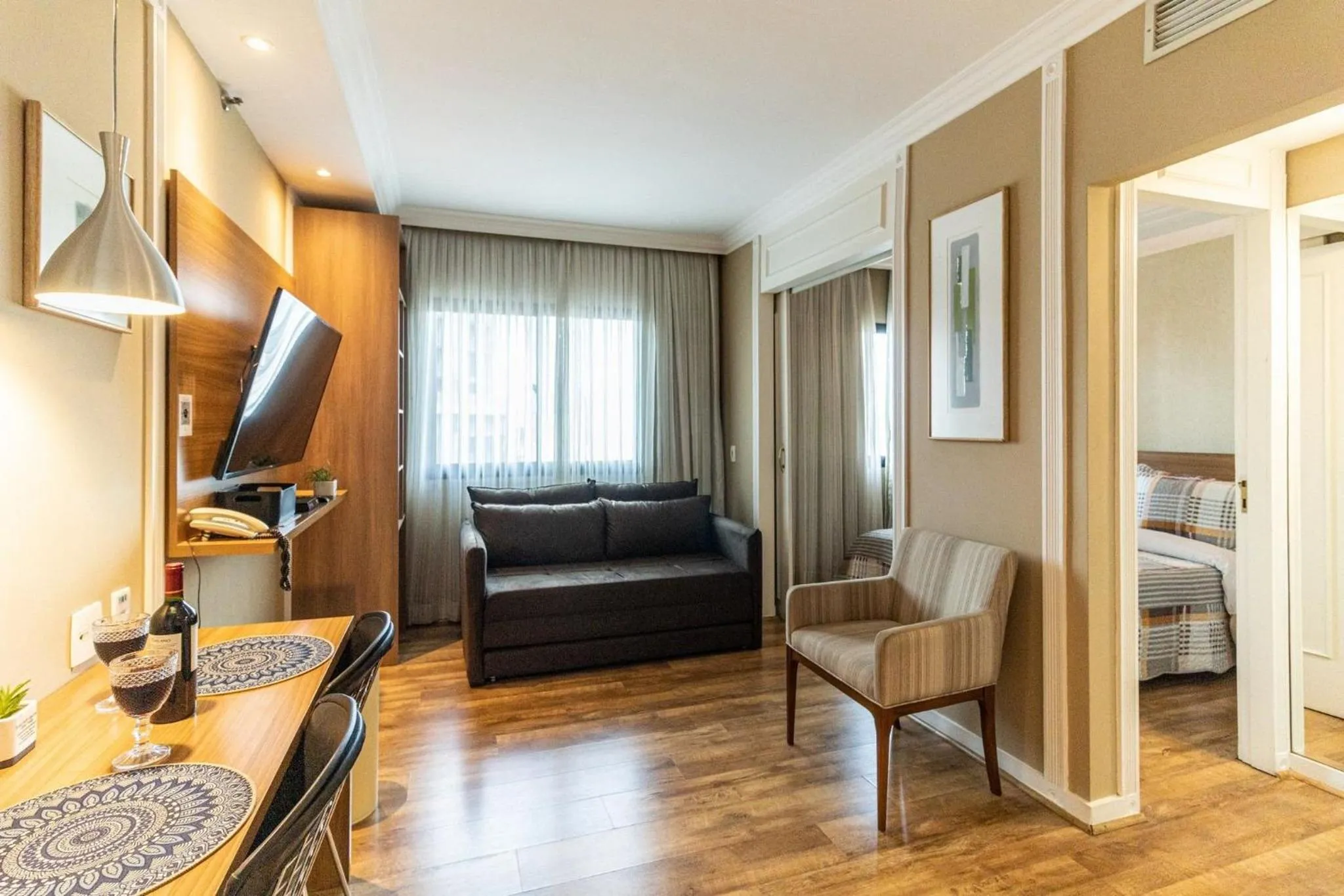 View (from property/room), Bed in Kaza Noah The Universe Paulista Bela Vista