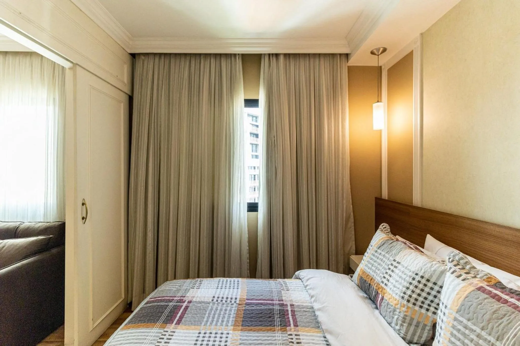 View (from property/room), Bed in Kaza Noah The Universe Paulista Bela Vista