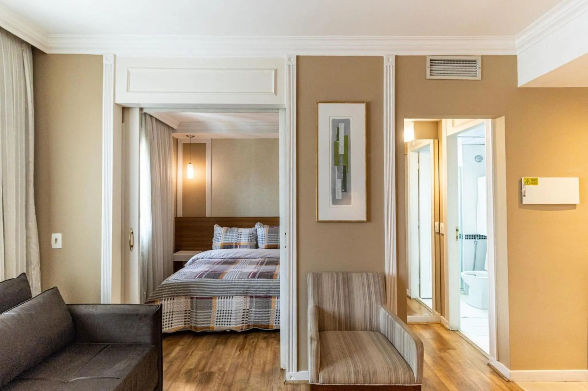 View (from property/room), Bed in Kaza Noah The Universe Paulista Bela Vista