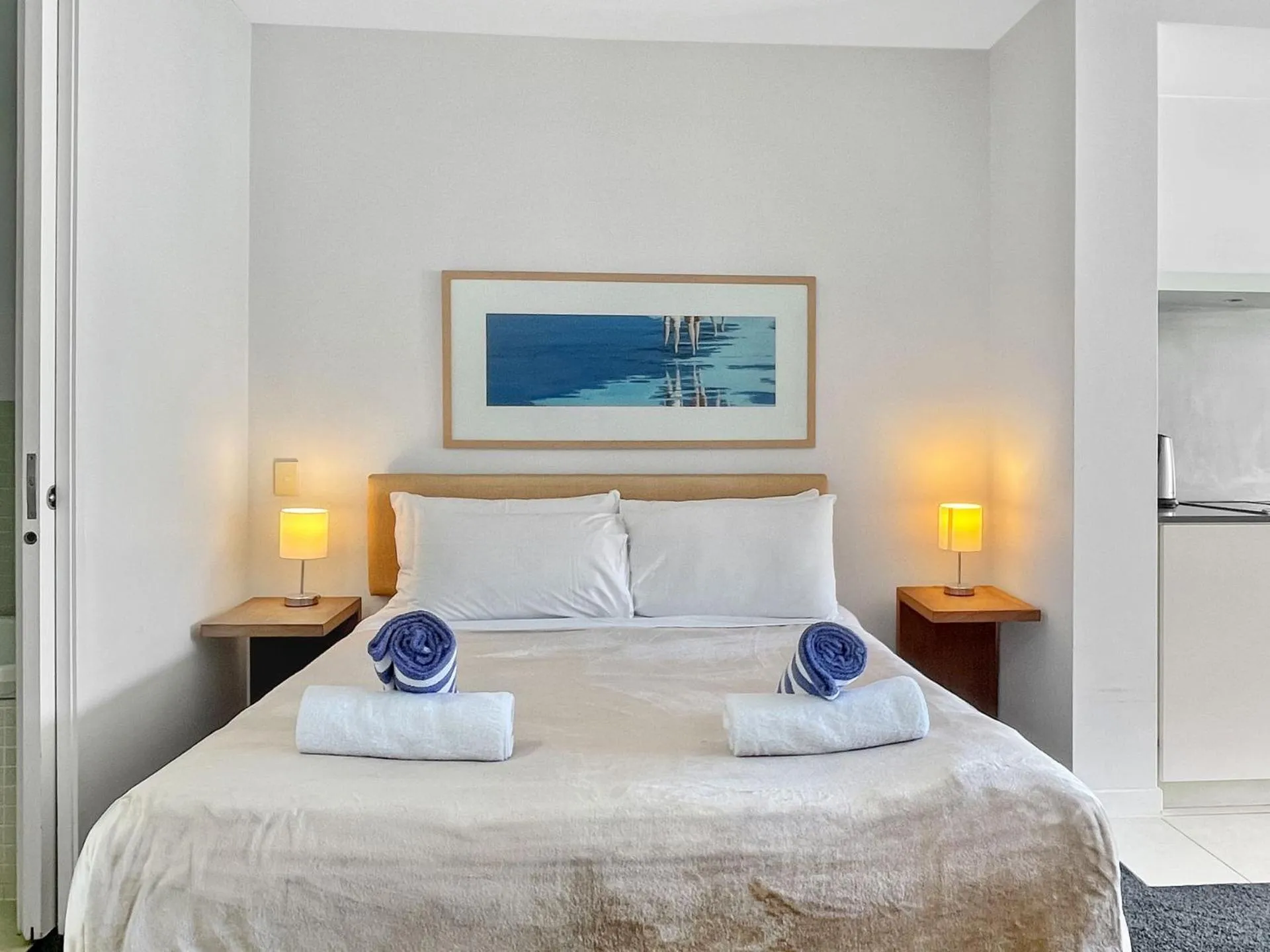 Bed in Blue on Blue Superior Studio Room 1351