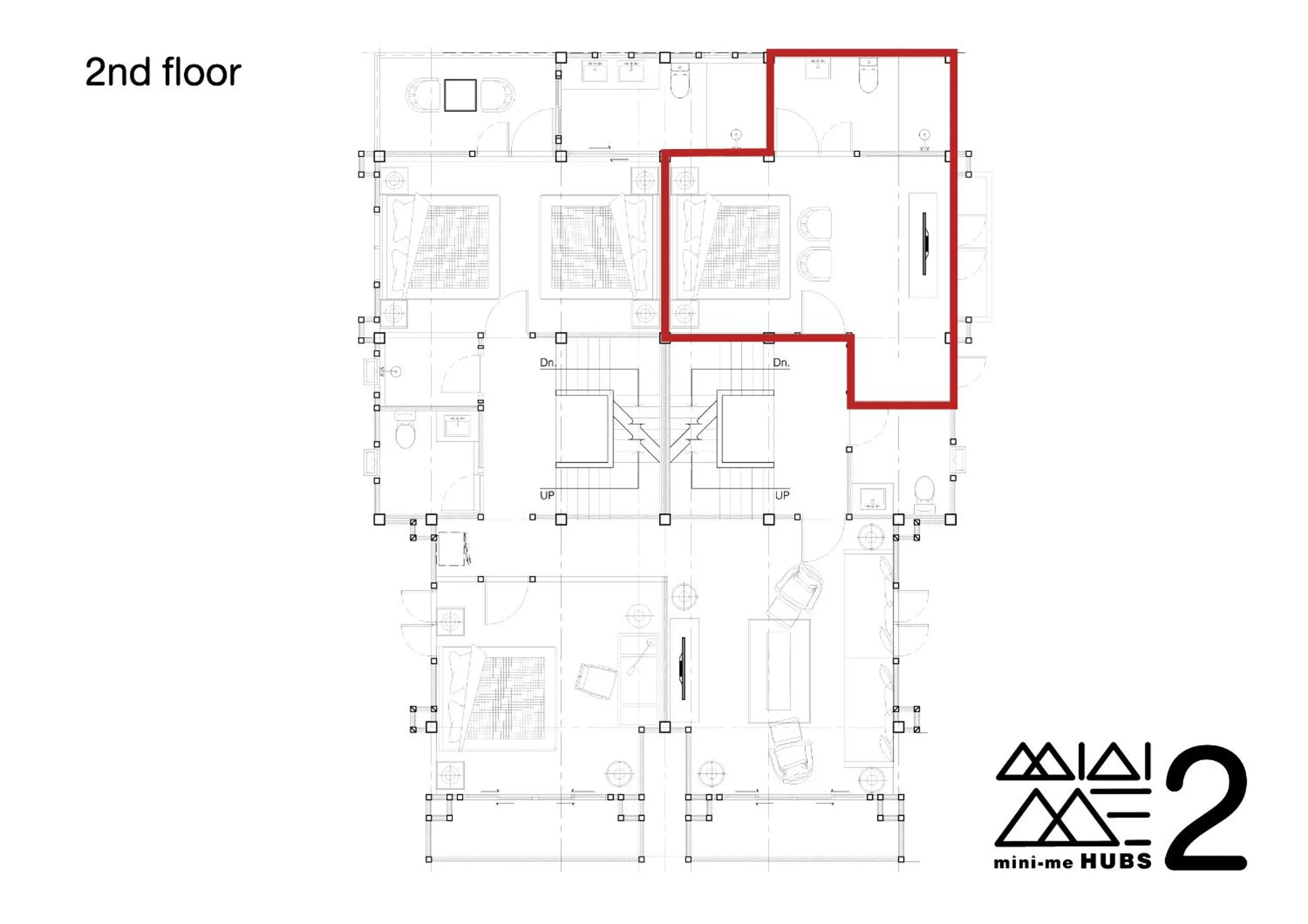 Floor plan in Mini-Me HUBS, Charm Suites & Pool in Old City