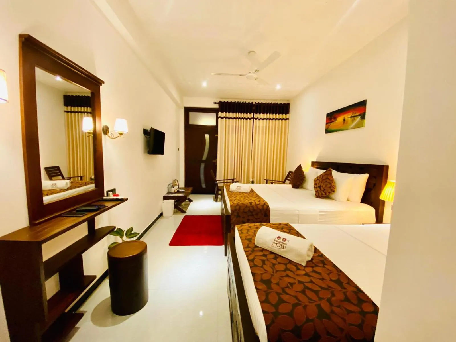 Living room, Bed in Airport Faith Hotel