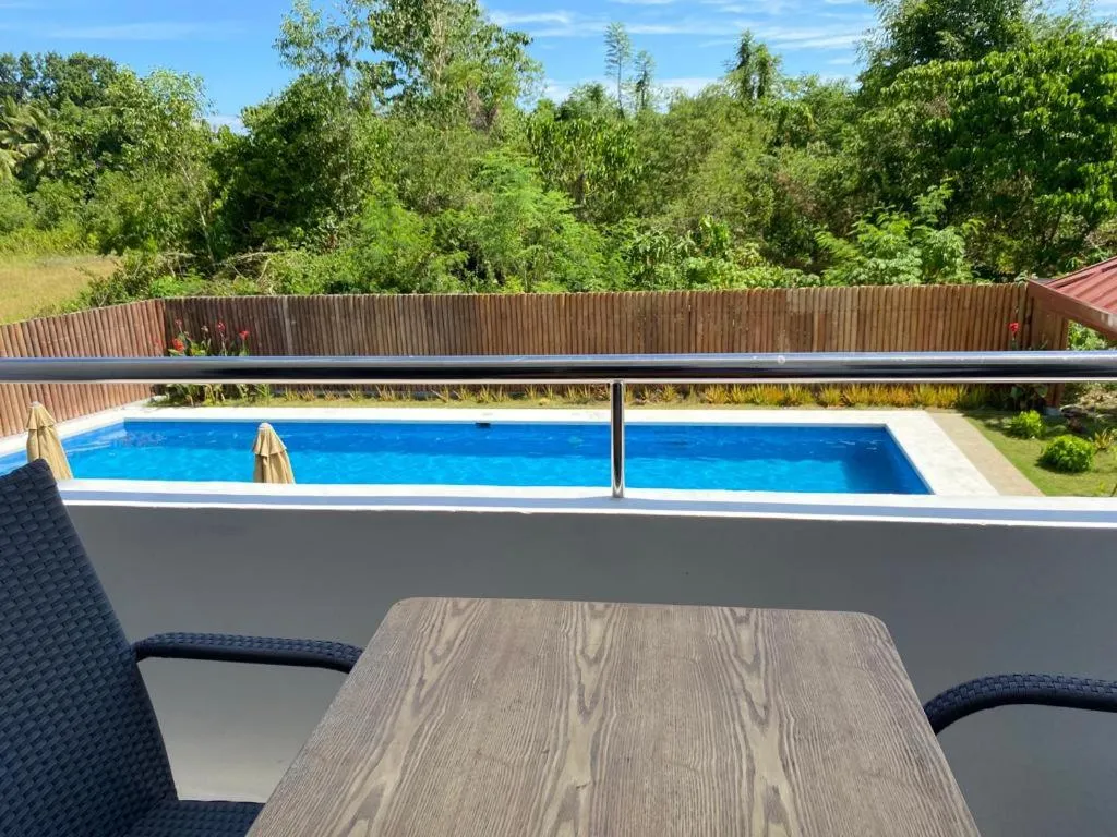 Pool view in Malipaj Apartments