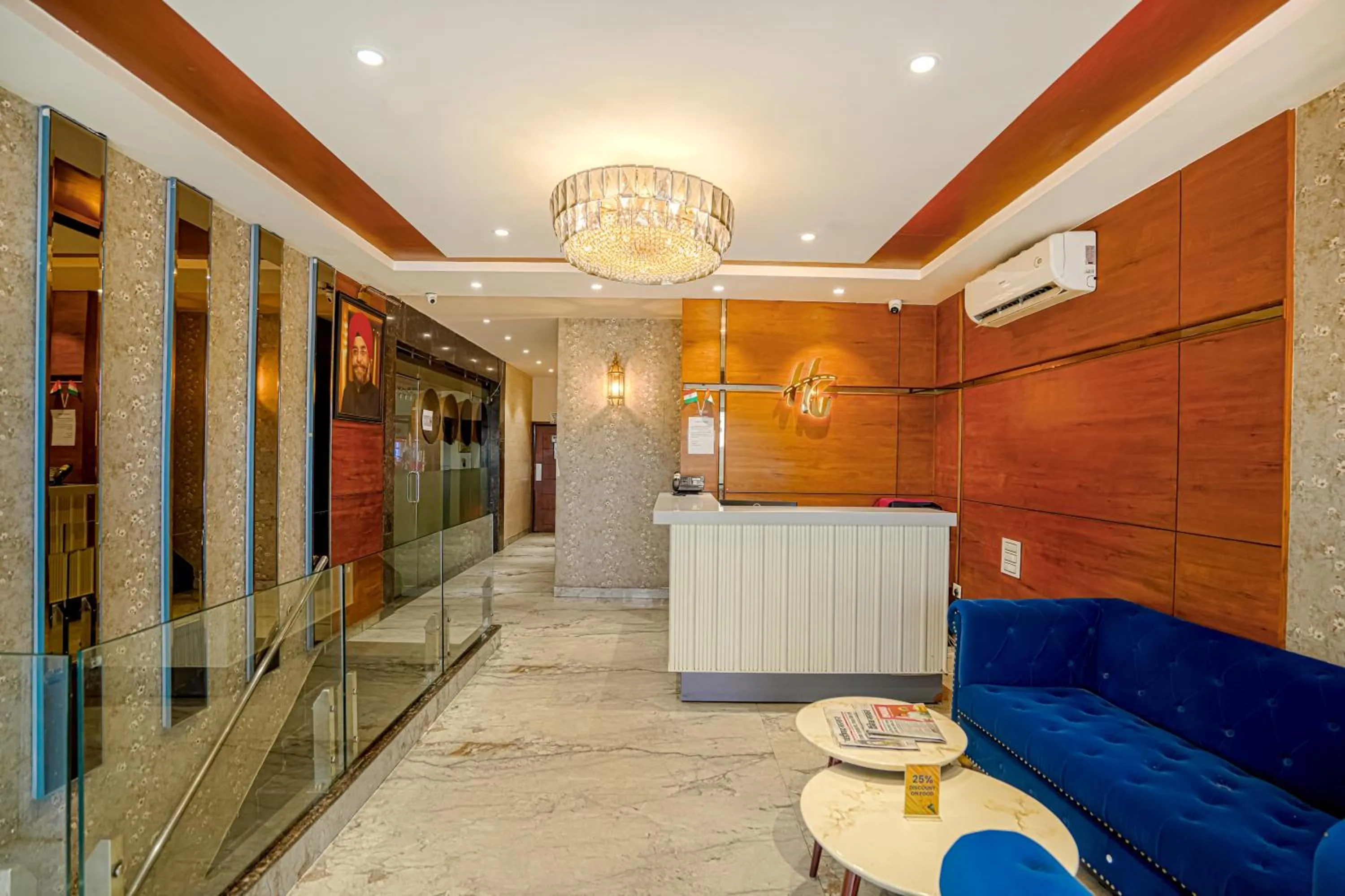 Lobby or reception in Hotel Highway Greens Near VR Punjab Mall Airport Road Mohali Chandigarh