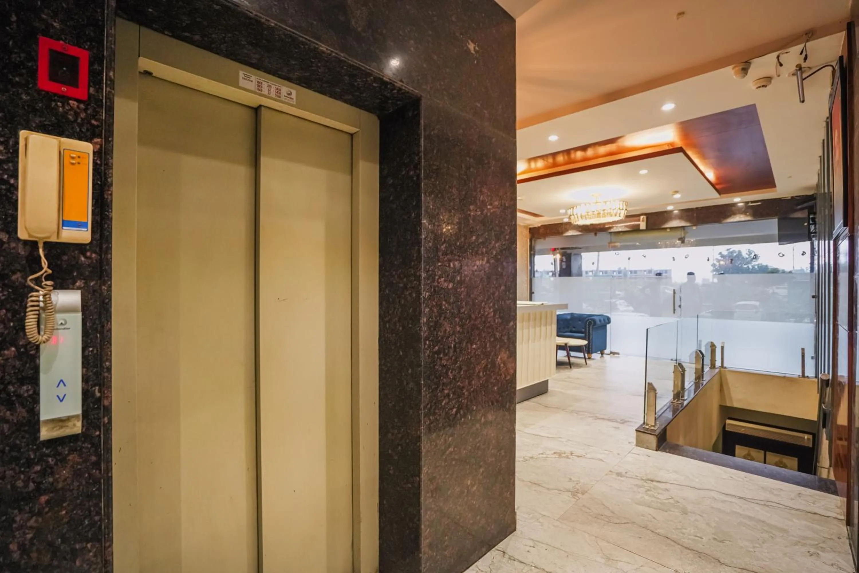 elevator in Hotel Highway Greens Near VR Punjab Mall Airport Road Mohali Chandigarh