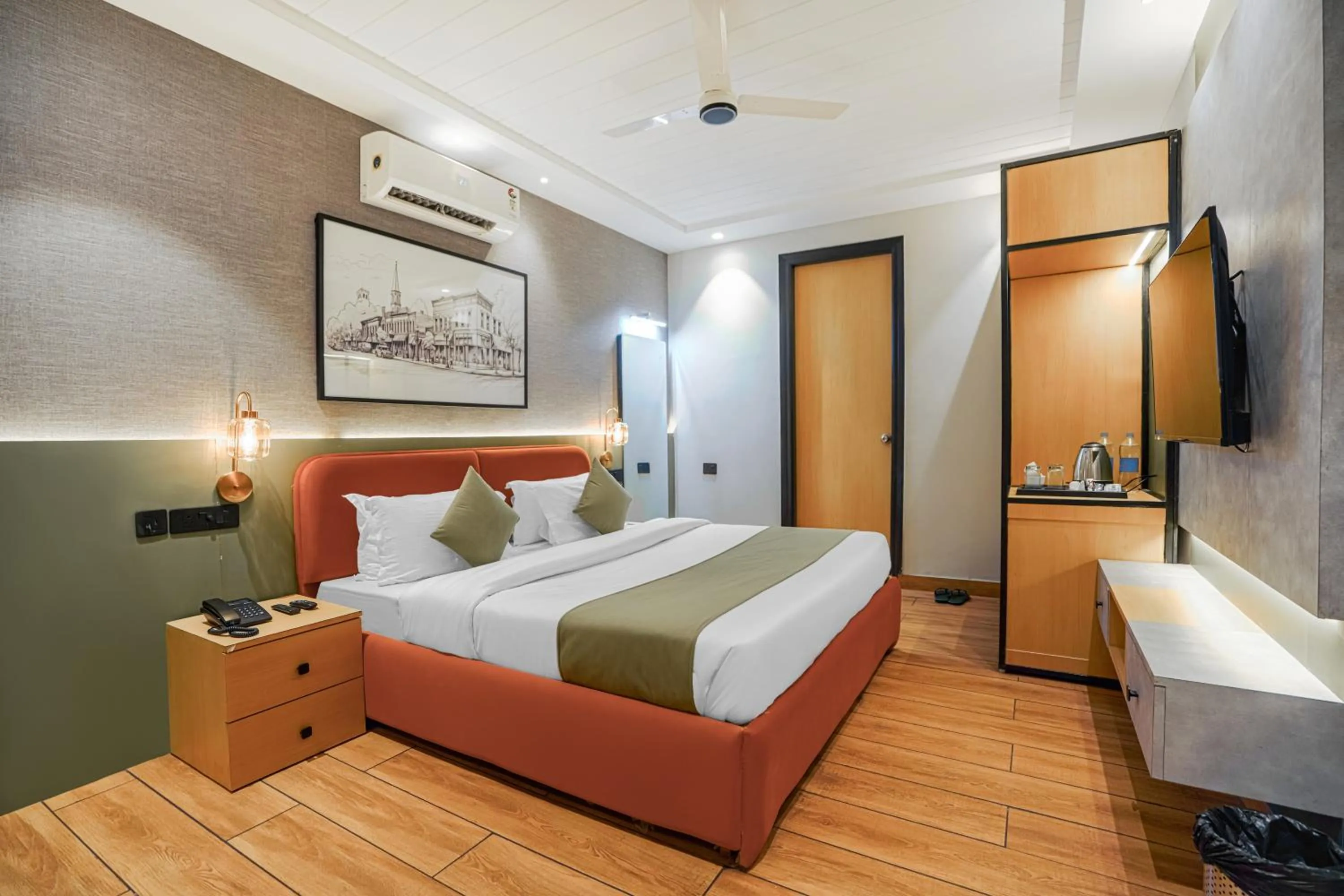 Bed in Hotel Highway Greens Near VR Punjab Mall Airport Road Mohali Chandigarh