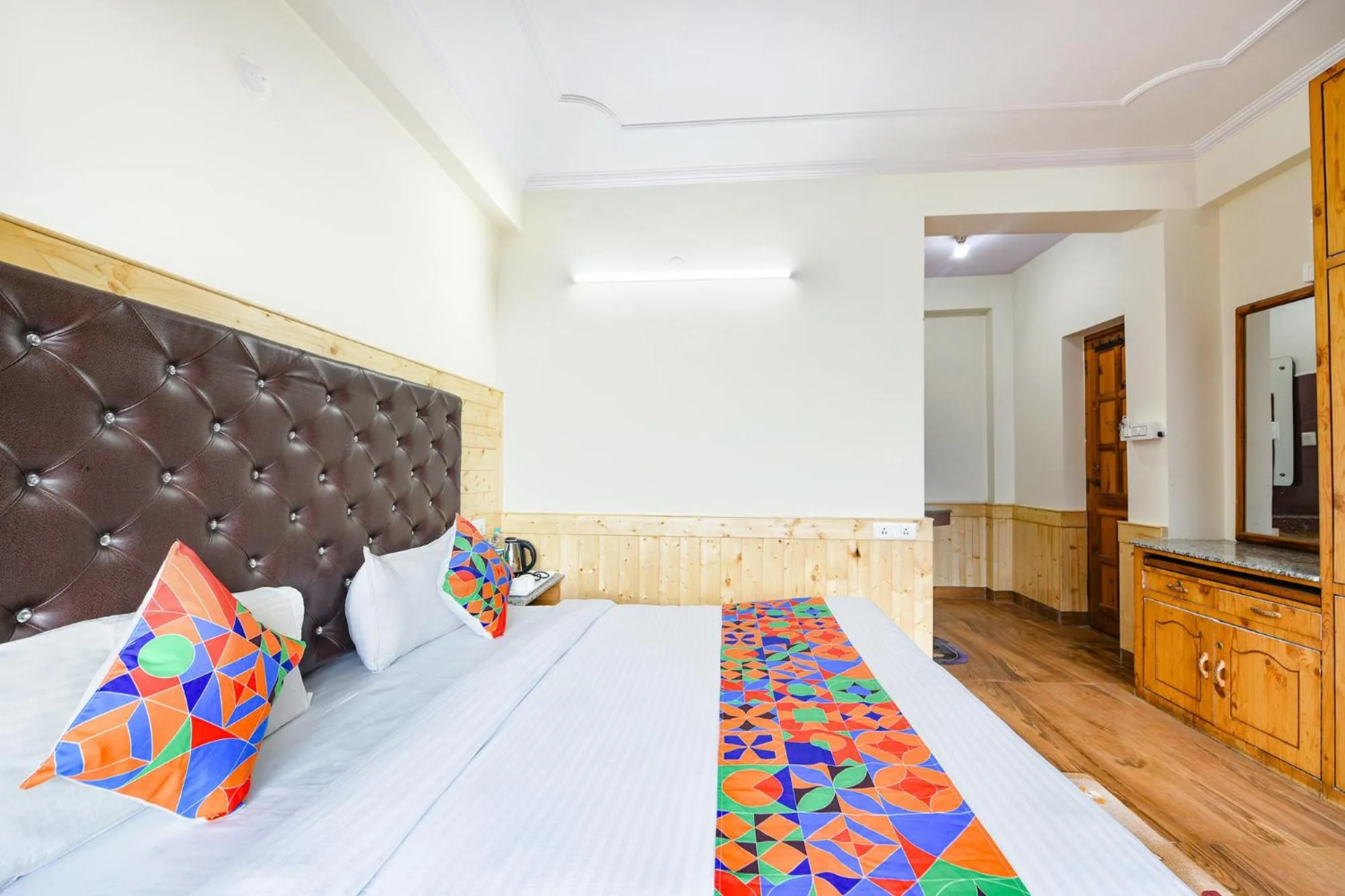 Bed in FabHotel Rigzin Nest Cottage