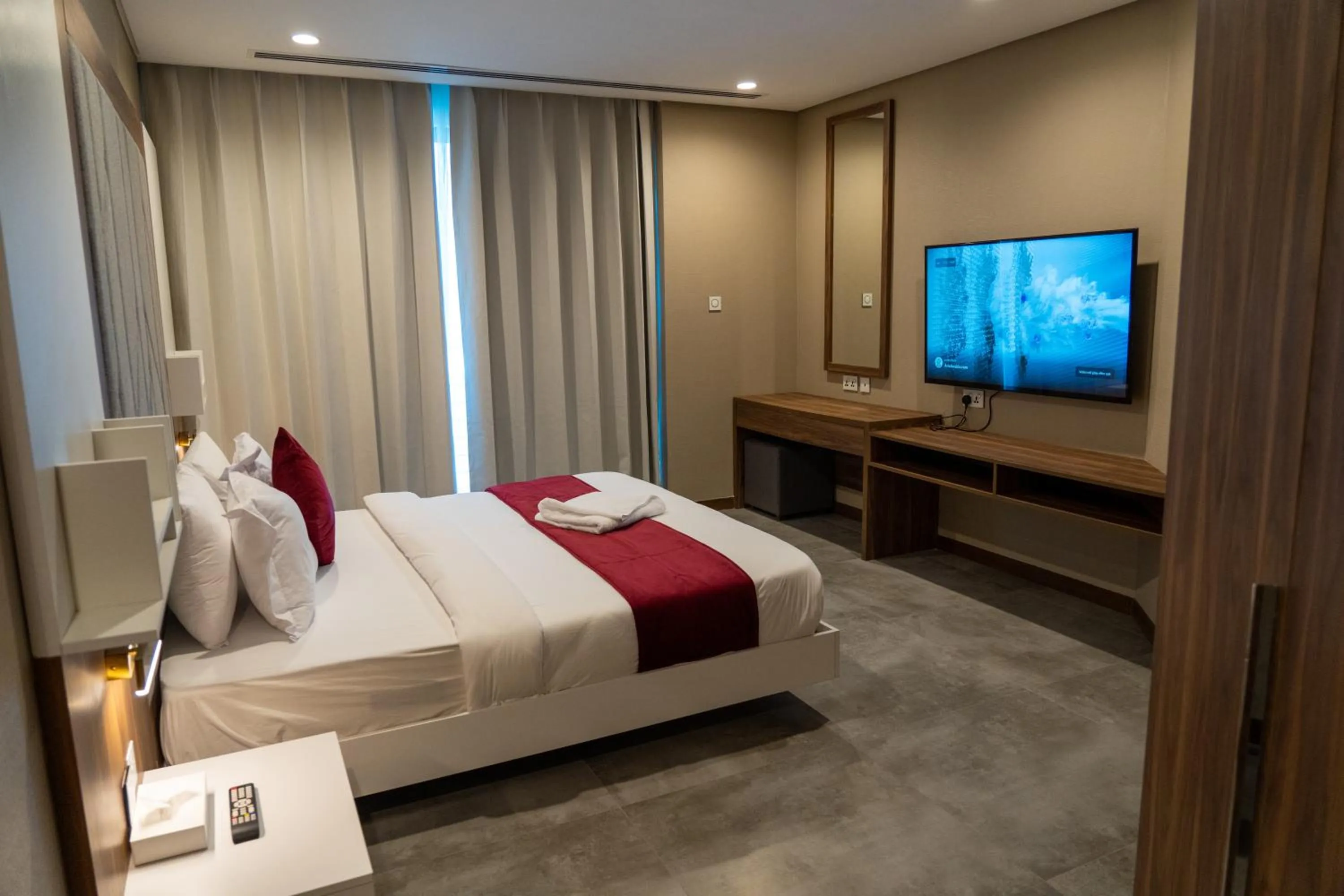 Photo of the whole room, Bed in Modern Heights