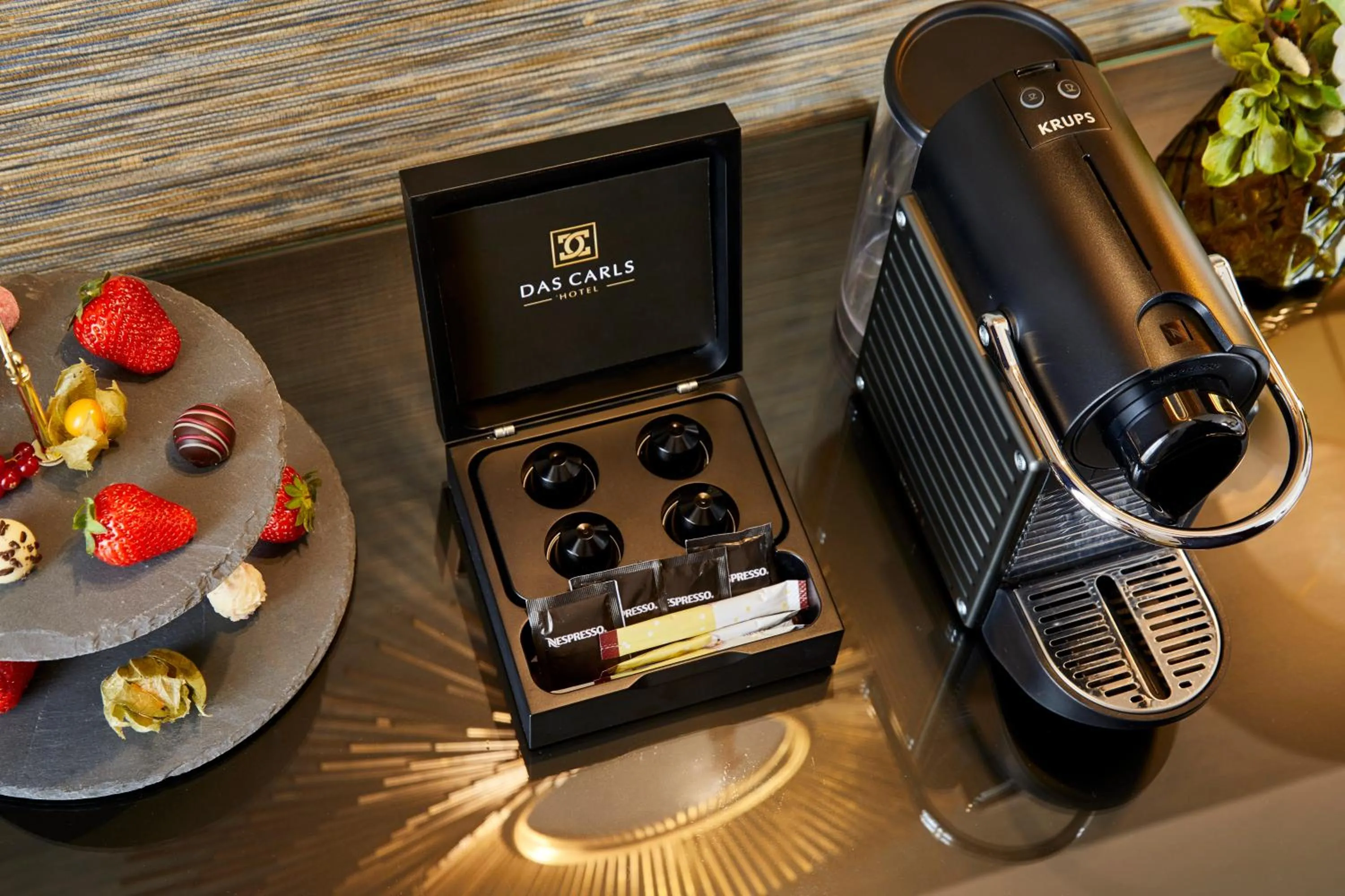 Coffee/tea facilities in Das Carls Hotel