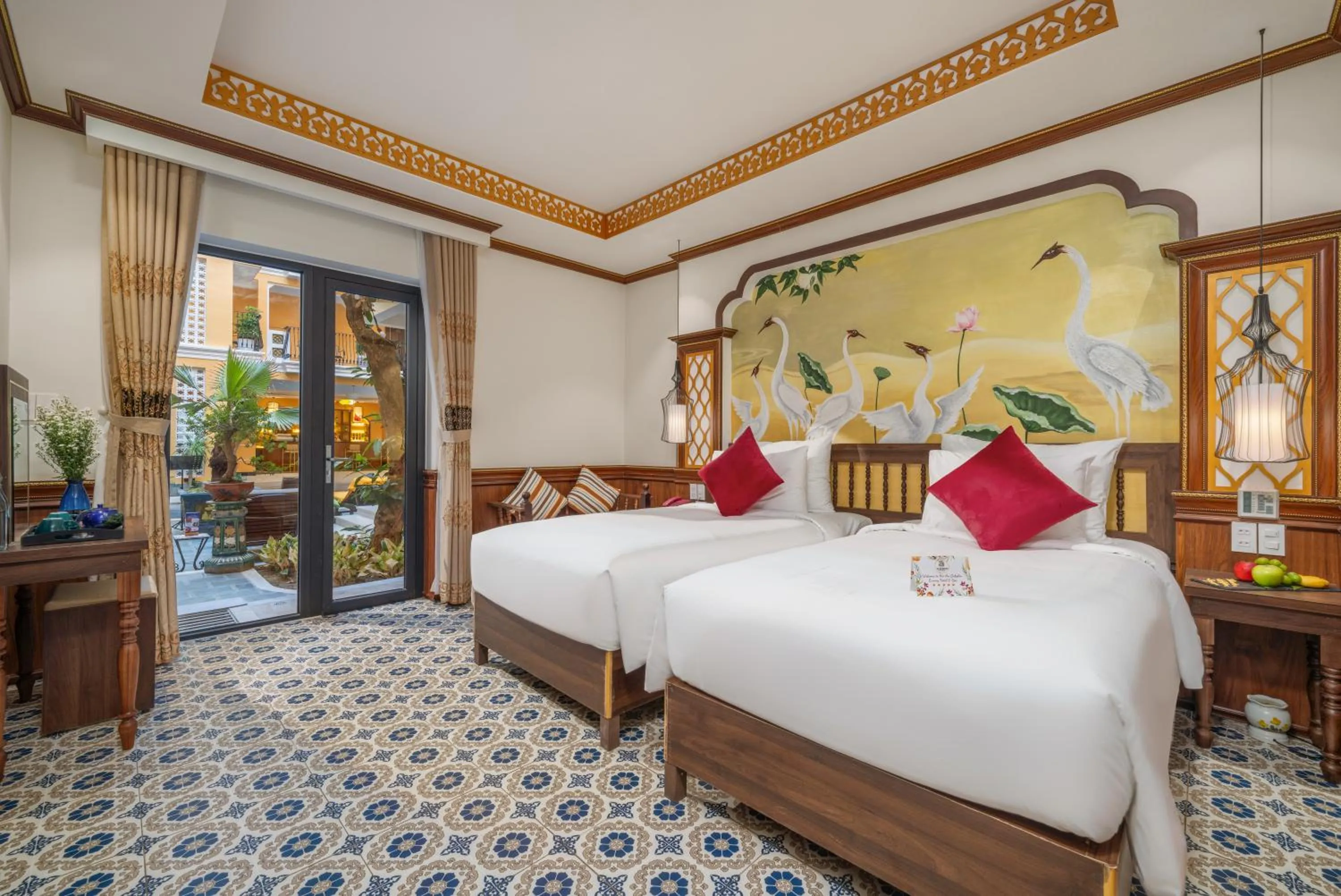 Bed in Soluna D'Annam - The Art of Hoi An Relaxation - formerly Hoi An Babylon Riverside Hotel
