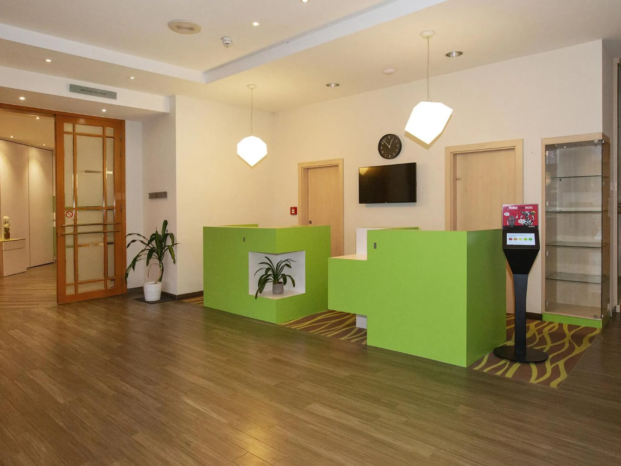 Lobby or reception in DORMERO Hotel Greifswald