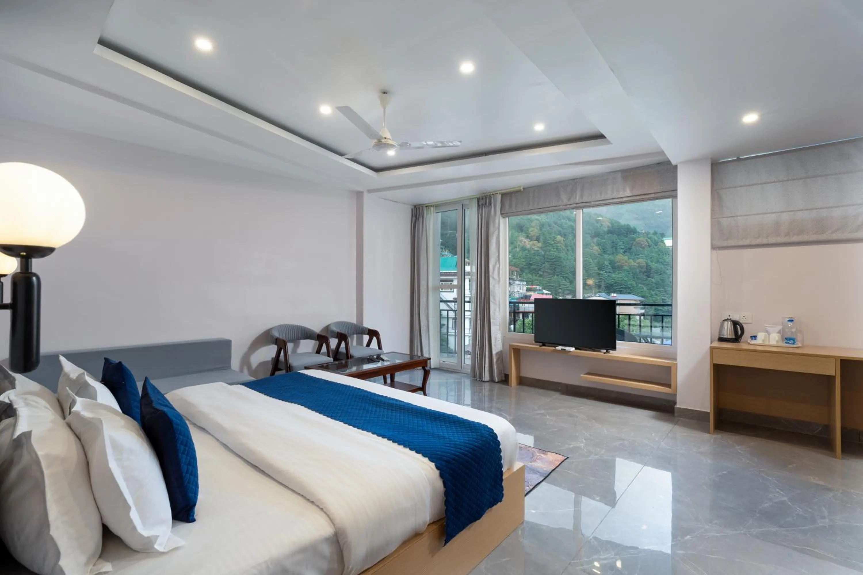 TV and multimedia, Bed in Hotel Buddha's Abode- Best Hotel in McleodGanj Main Market