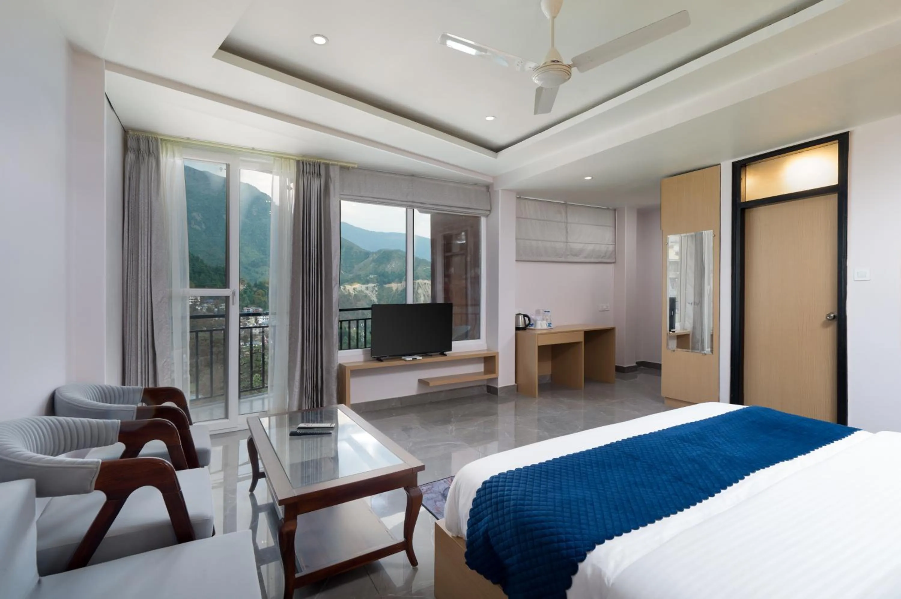 TV and multimedia, Bed in Hotel Buddha's Abode- Best Hotel in McleodGanj Main Market