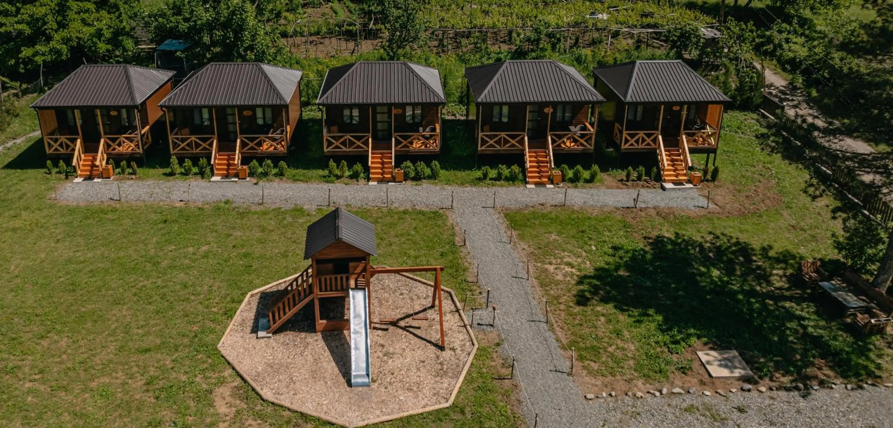 Garden view in Chateau Ateni Cottages
