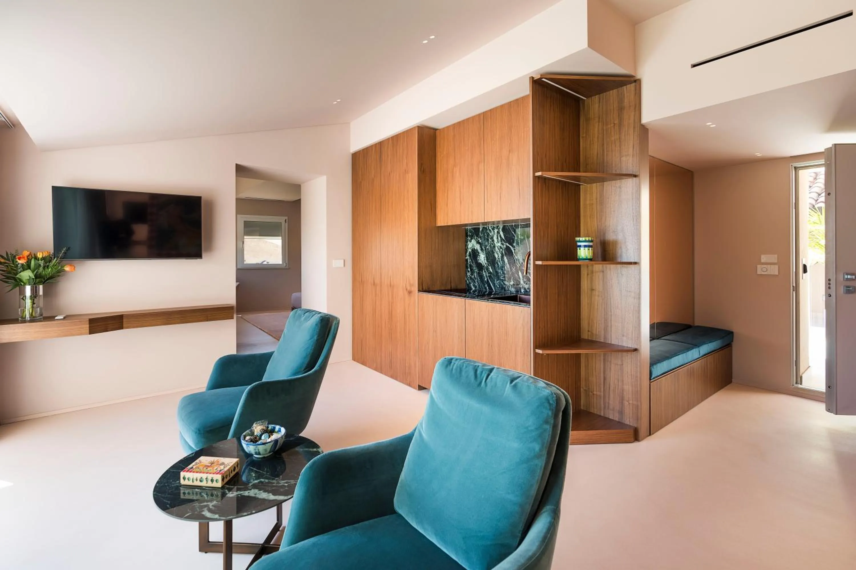 Seating area in Taormina Infinity Suites