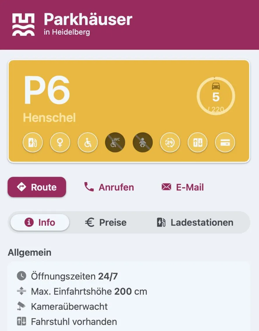 Parking in Hotel Perkeo