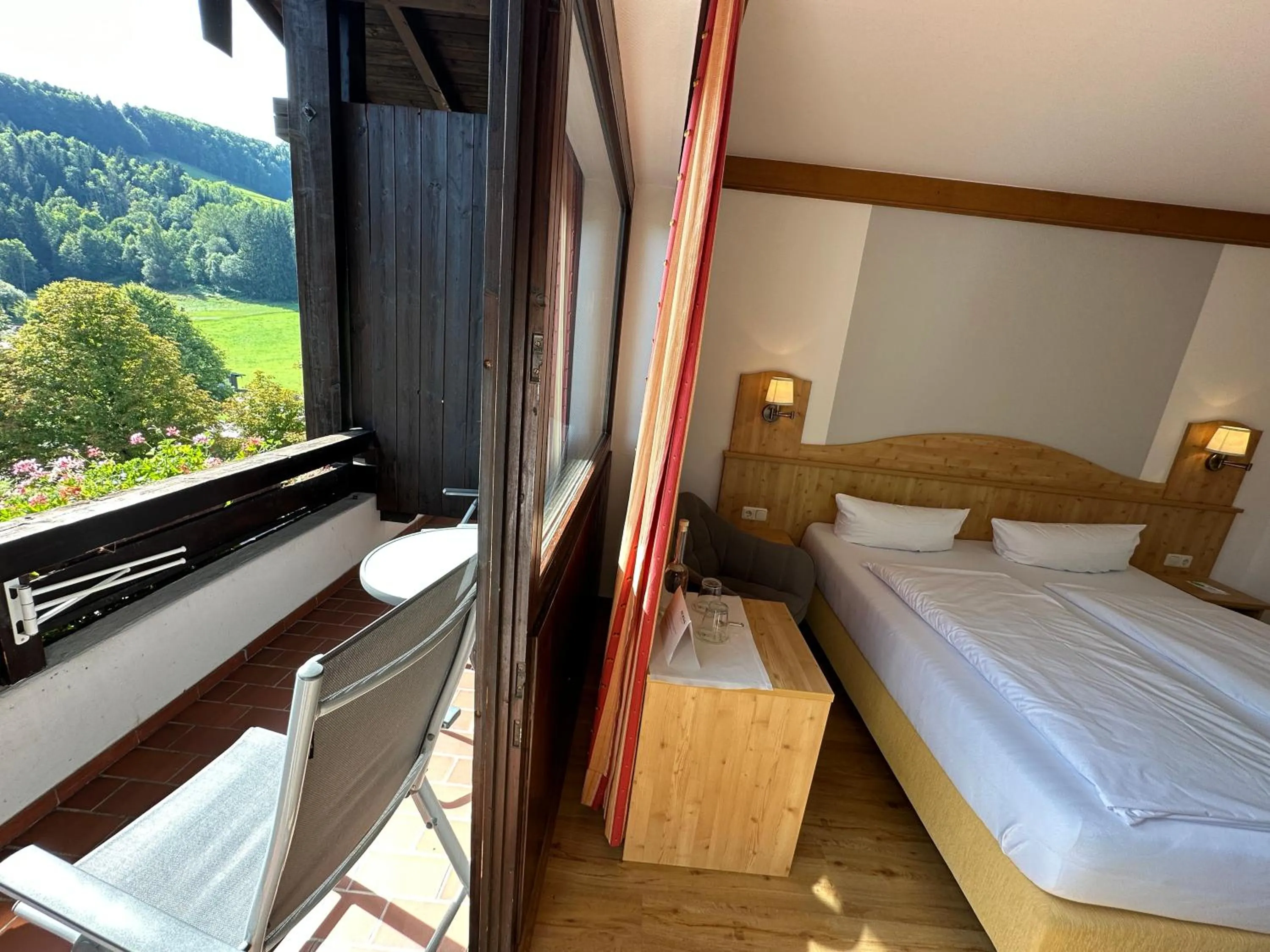 View (from property/room), Bed in Landhotel Maiergschwendt inkl Chiemgaukarte