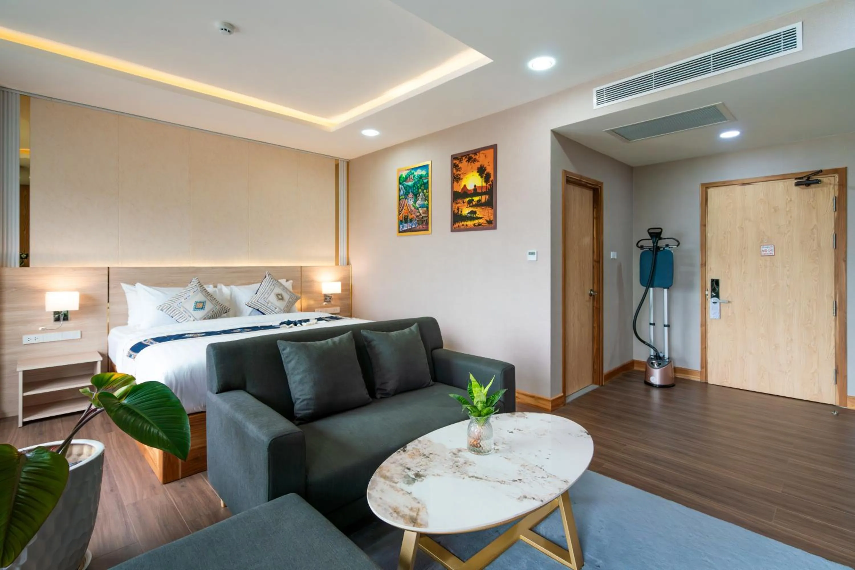 Bed in S Vangvieng Boutique Hotel