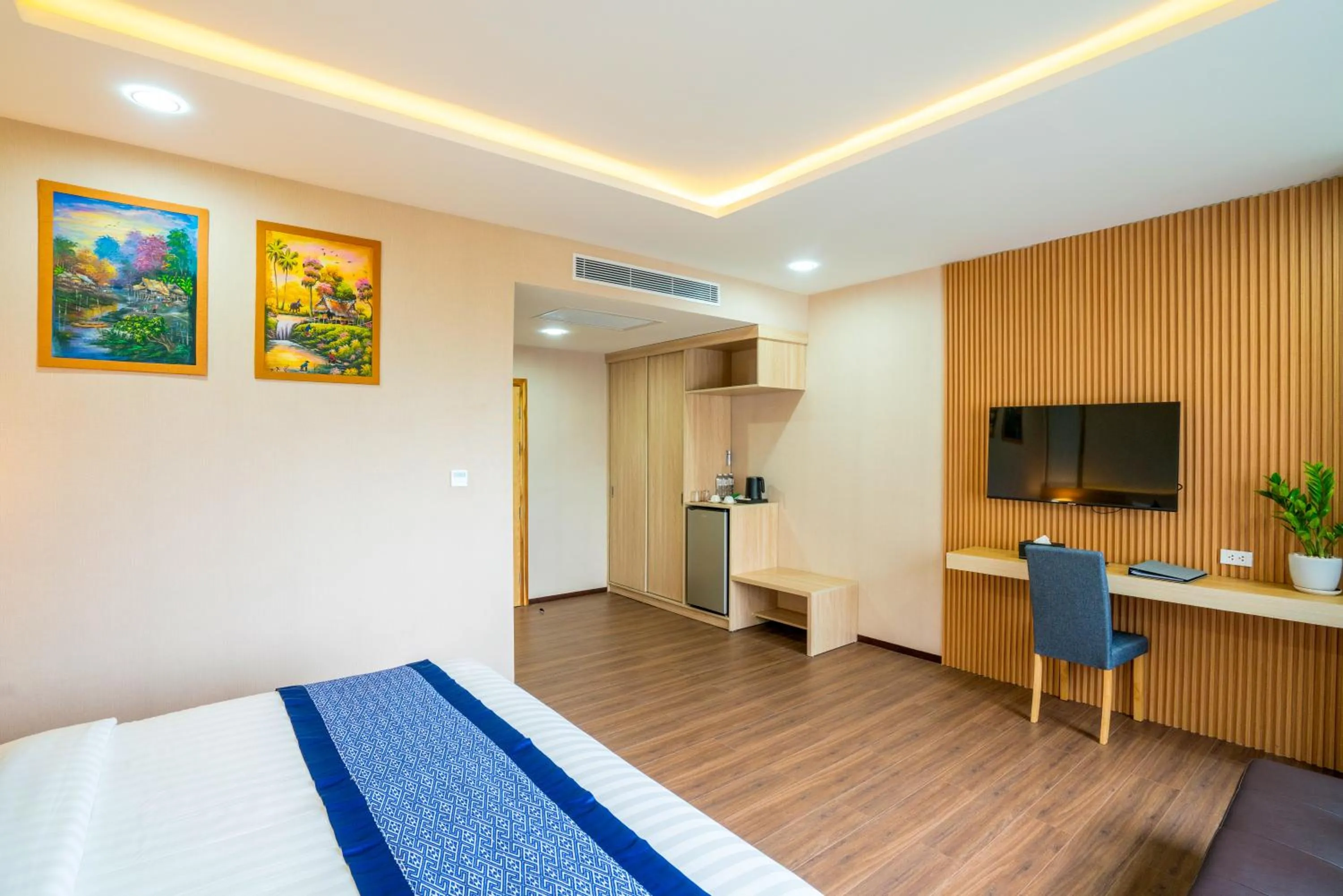 Bed in S Vangvieng Boutique Hotel