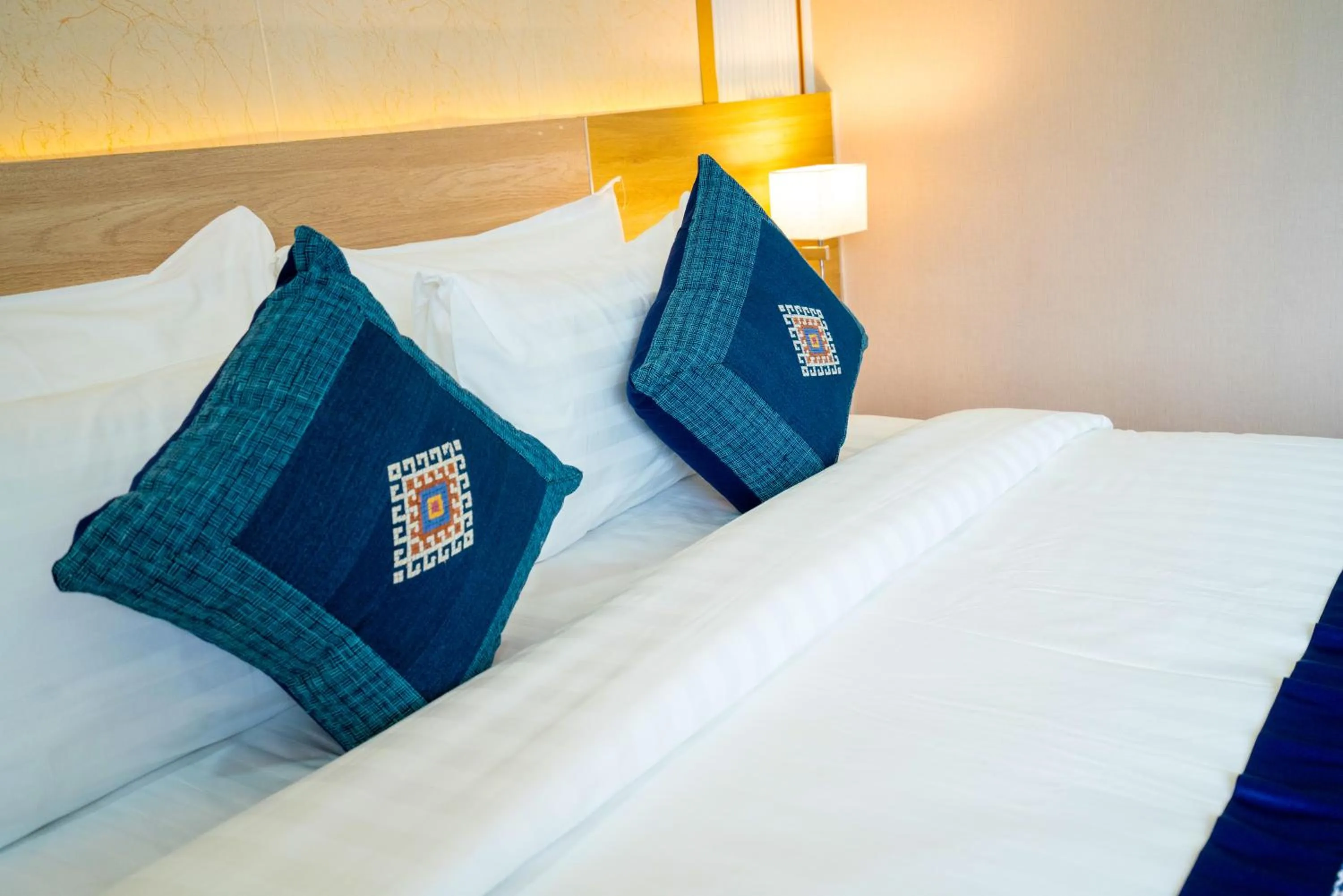 Bed in S Vangvieng Boutique Hotel