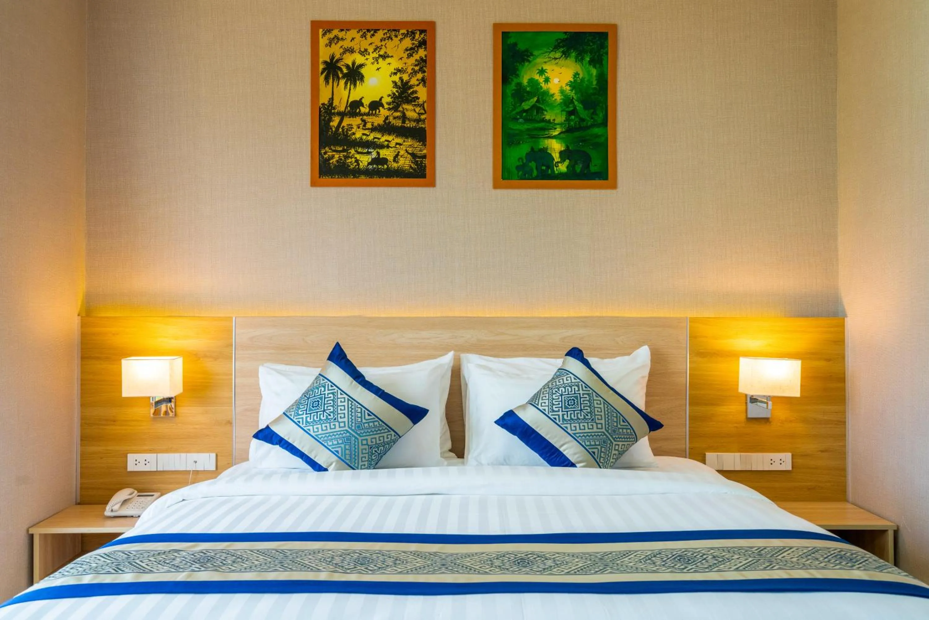 Bed in S Vangvieng Boutique Hotel