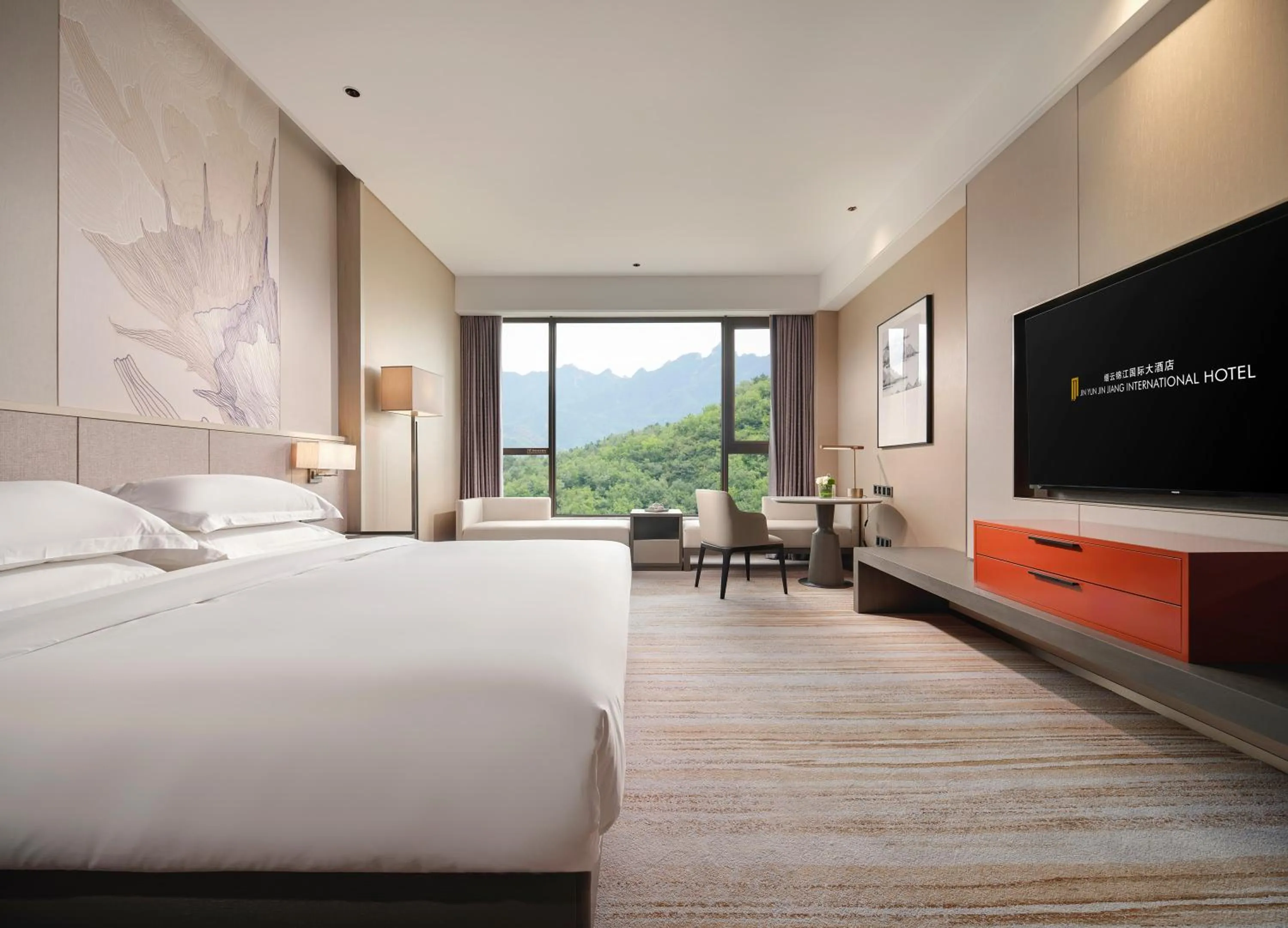 Bed in Jinyun Jingjiang International Hotel