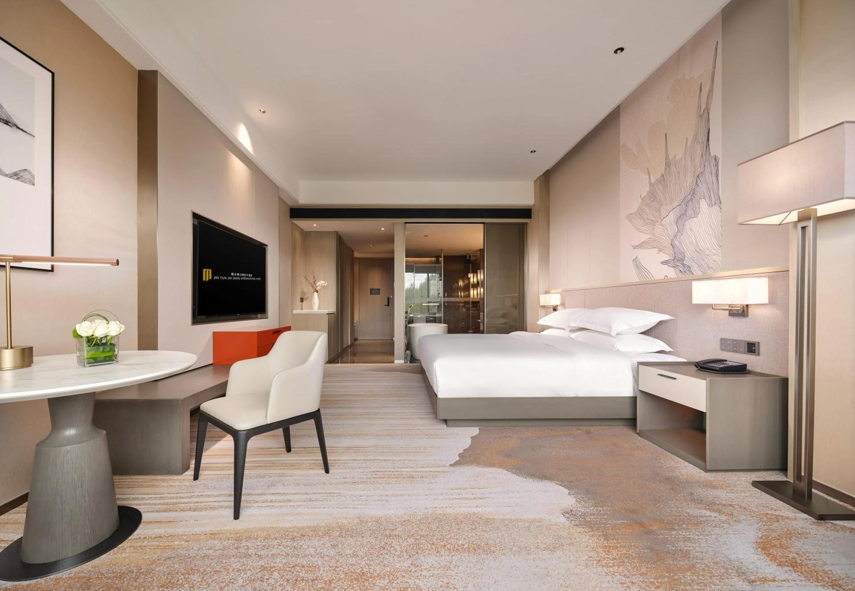 Bed in Jinyun Jingjiang International Hotel