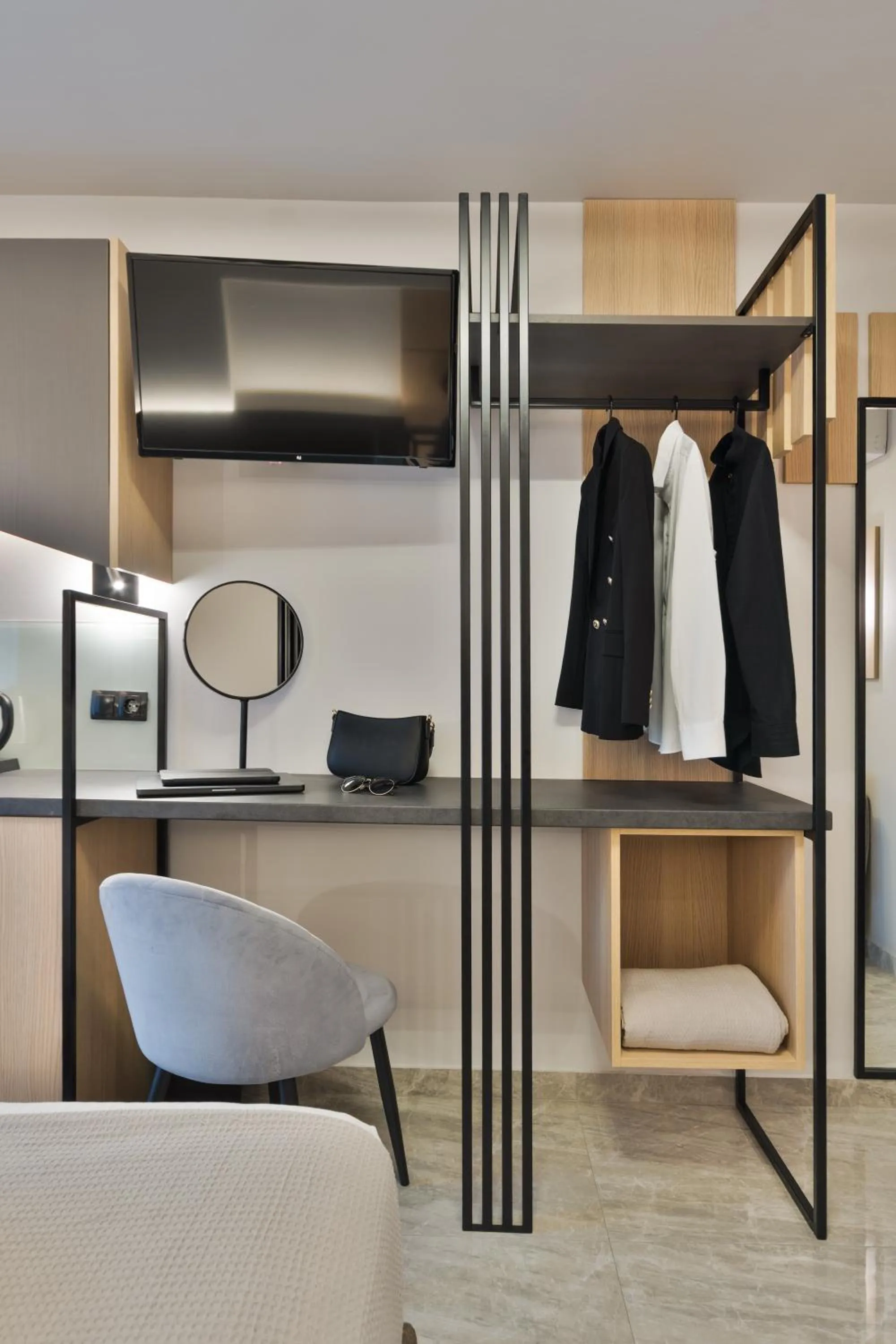 wardrobe, Bed in Costa De Luxe Suites