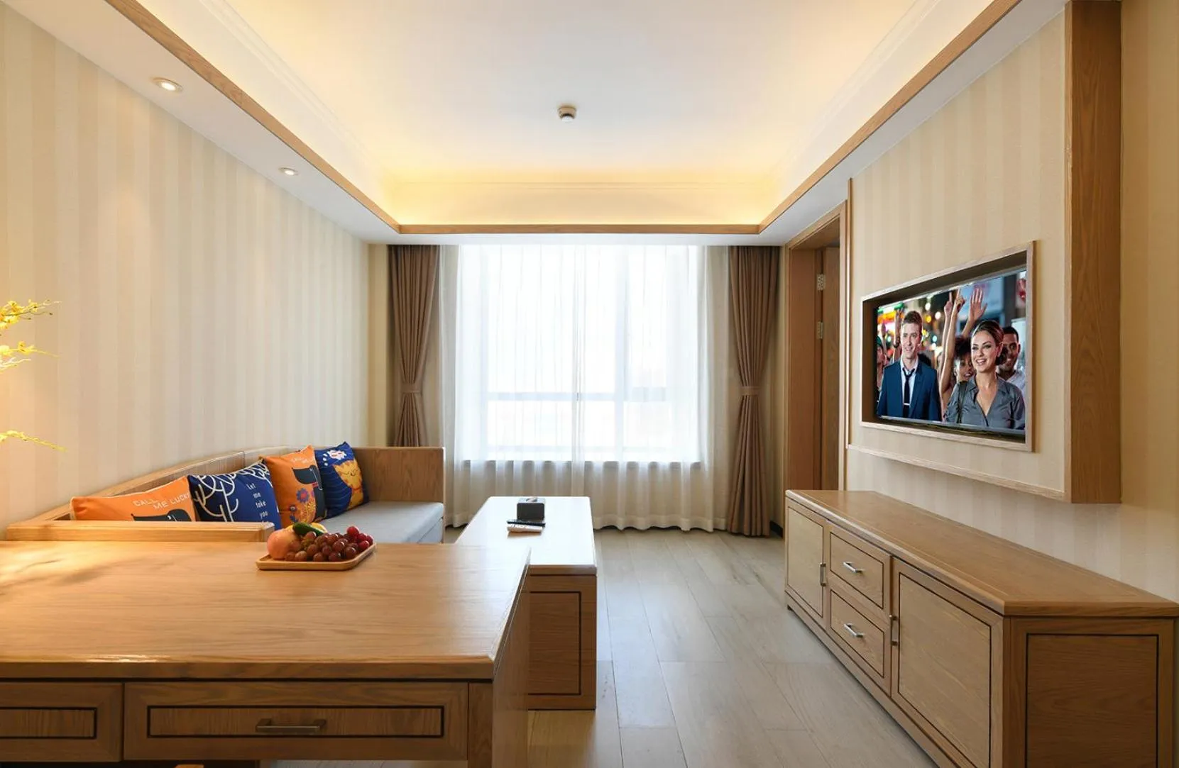 Communal lounge/ TV room in Mehood Theater Hotel, Shanghai Jinqiao
