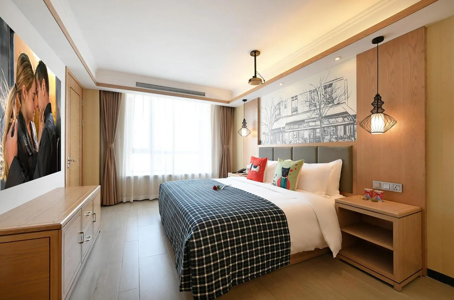Bed in Mehood Theater Hotel, Shanghai Jinqiao