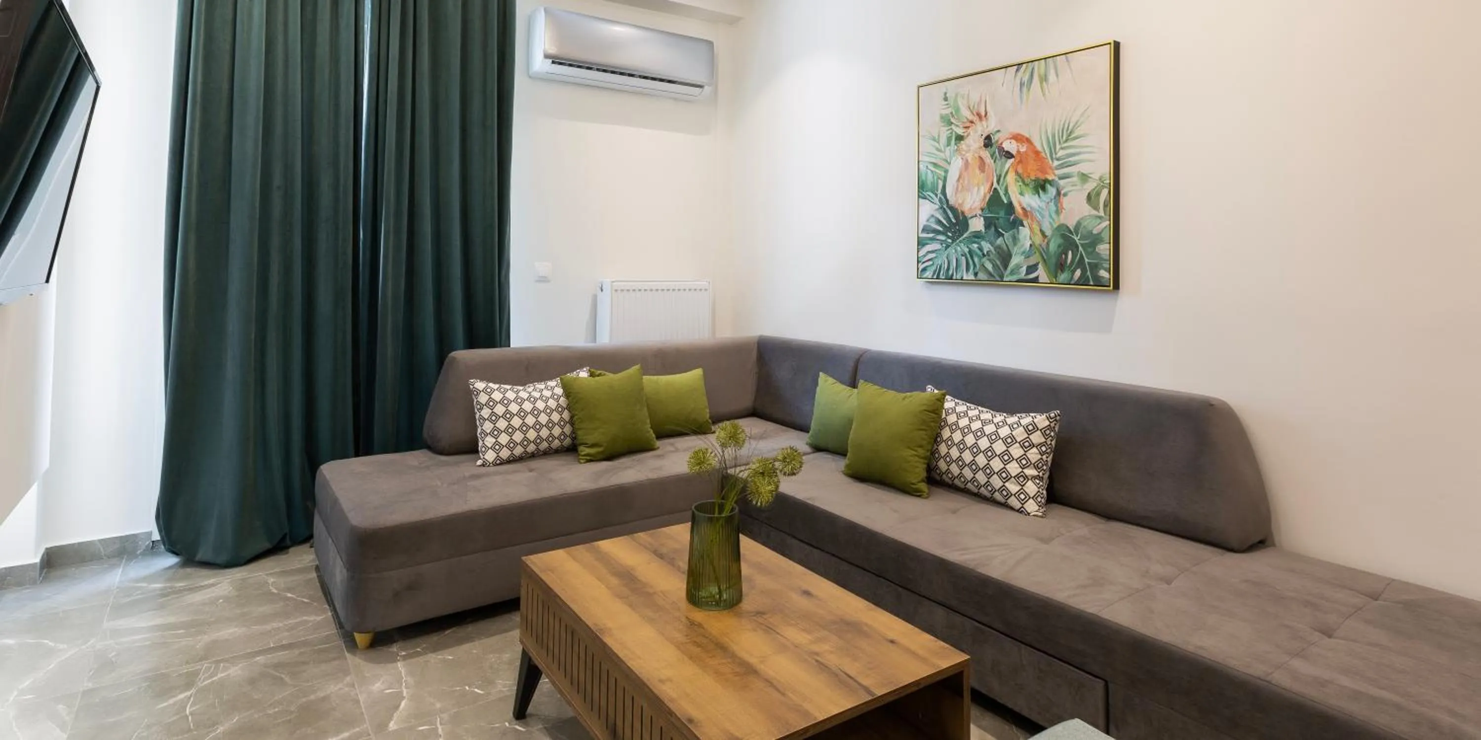 Living room in The Caravan Apartments